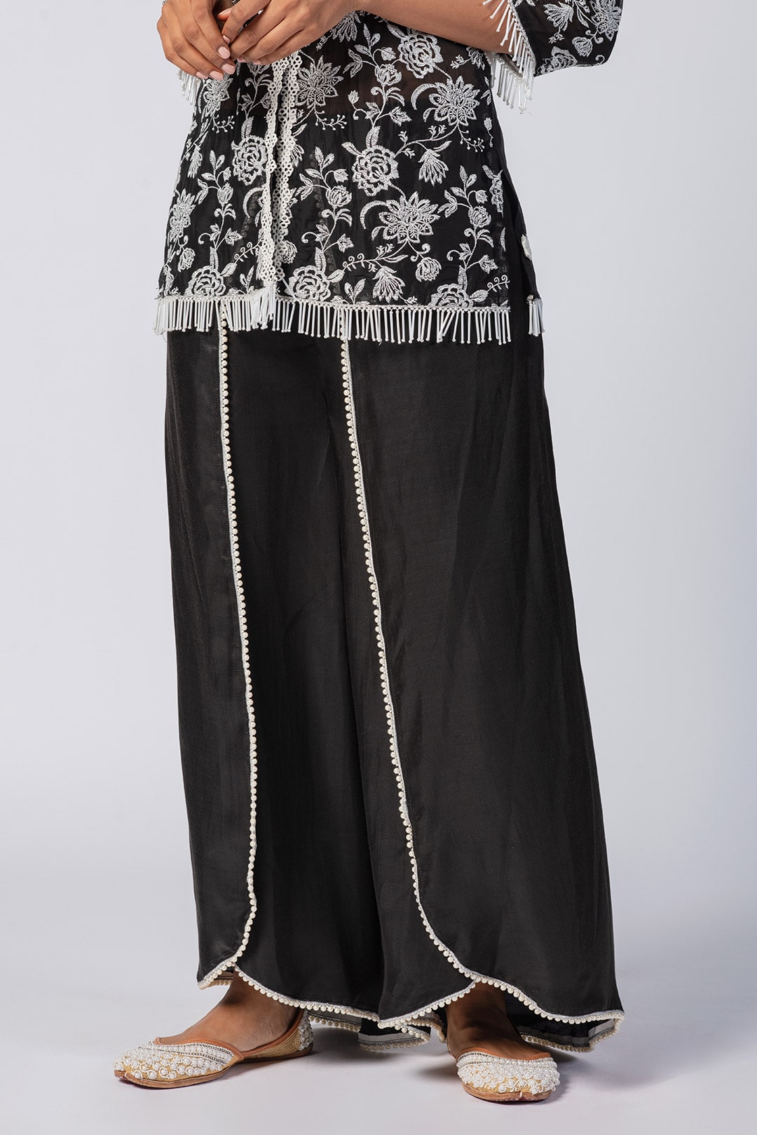 Claire Tencel Luxe Organza Black Kurta Set