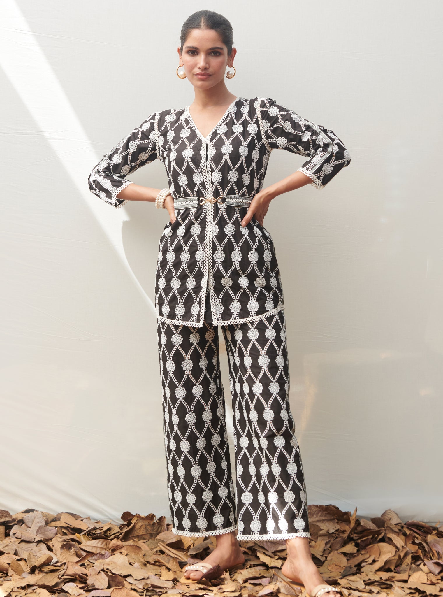 Cornelia Supima Cotton Black Co-ord Set