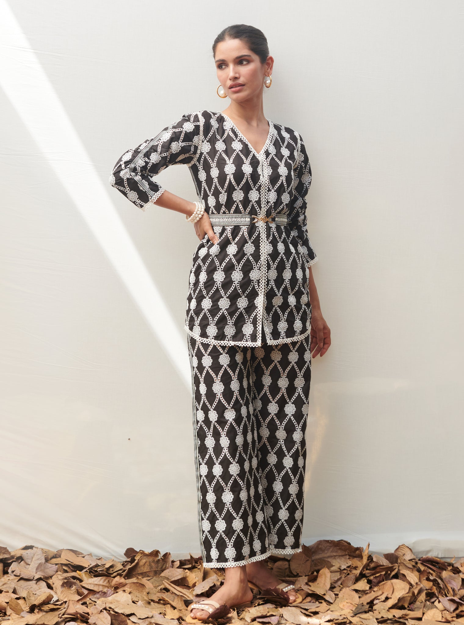 Cornelia Supima Cotton Black Co-ord Set