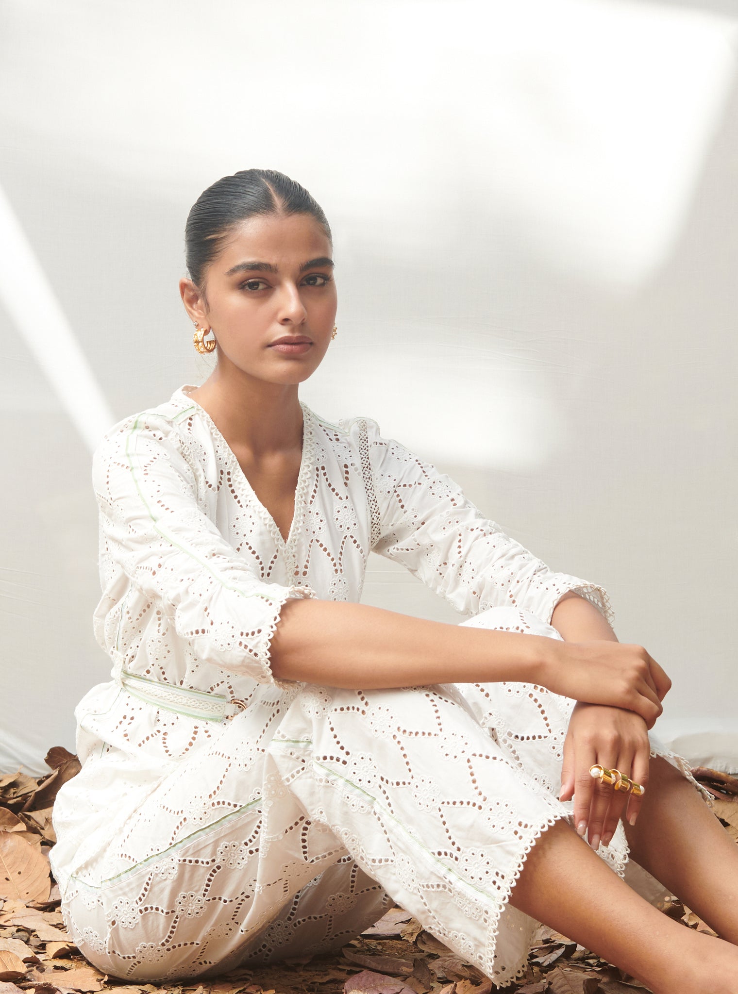 Cornelia Supima Cotton White Co-ord Set