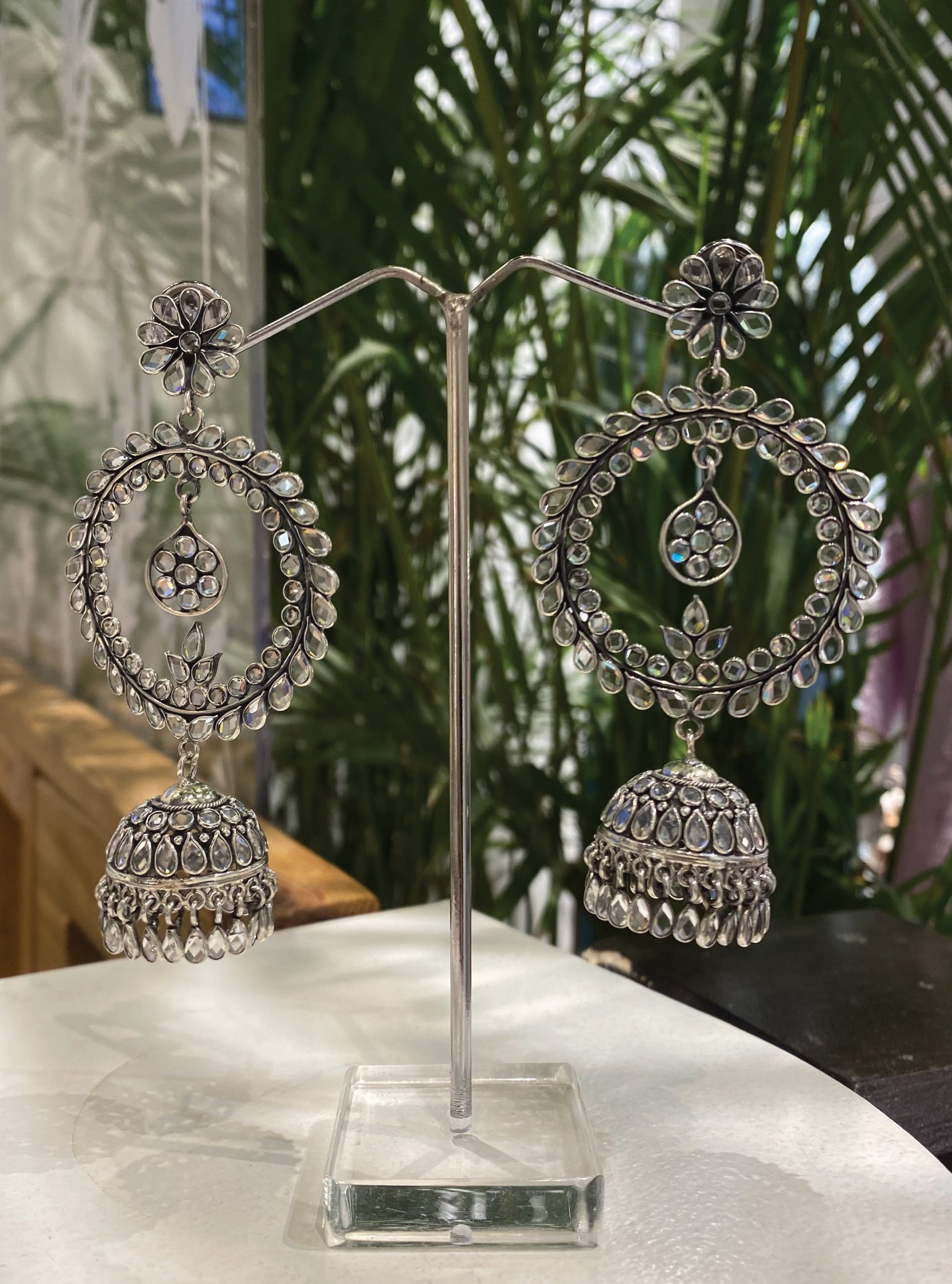 Pure Silver Daisy Antique Earring