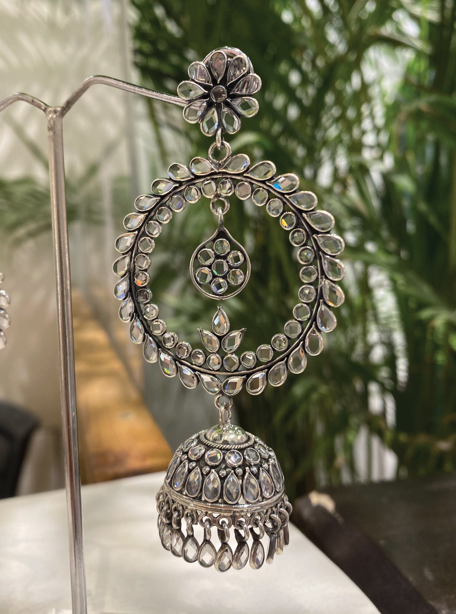 Pure Silver Daisy Antique Earring