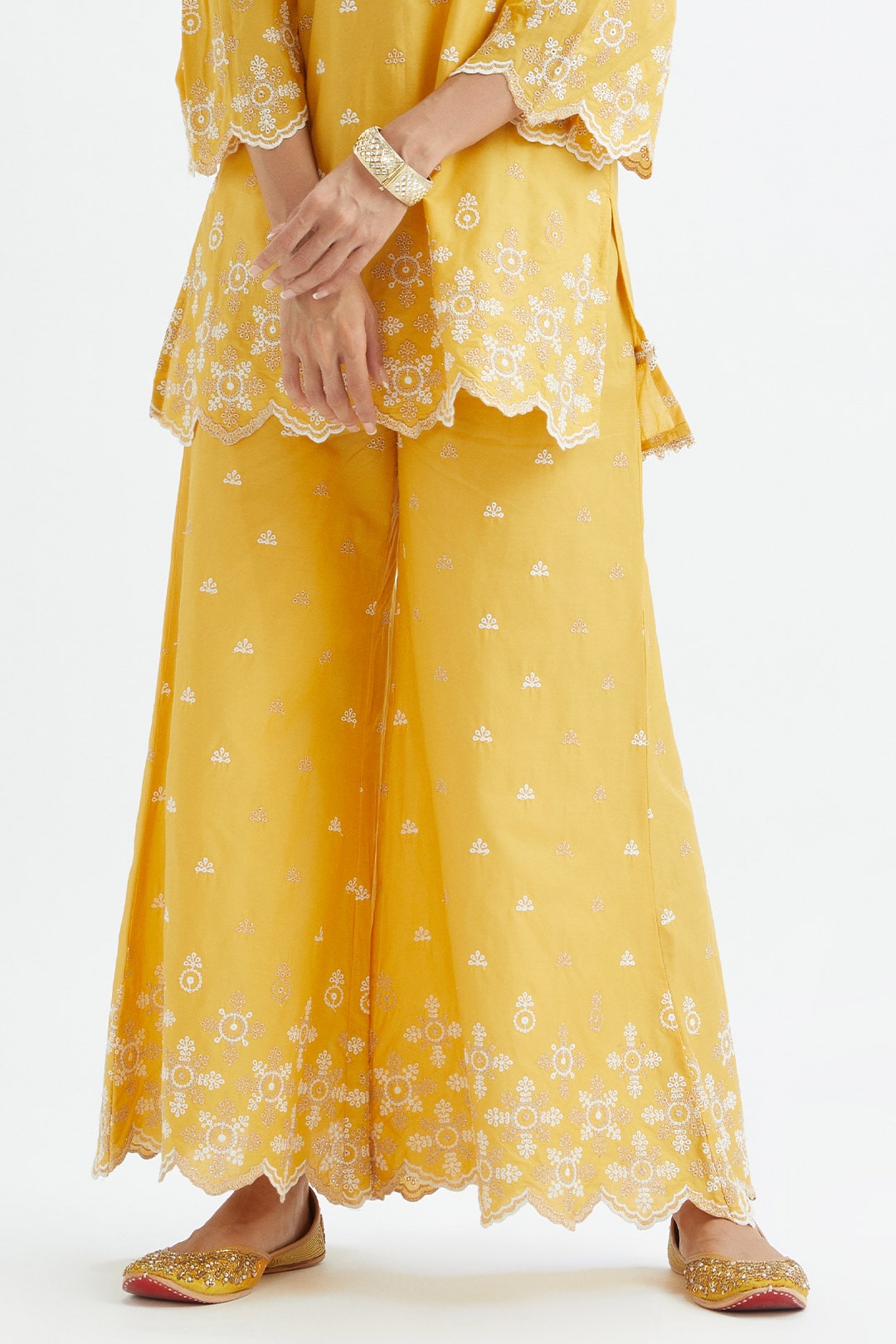 Dove Supima Cotton Yellow Sharara Set