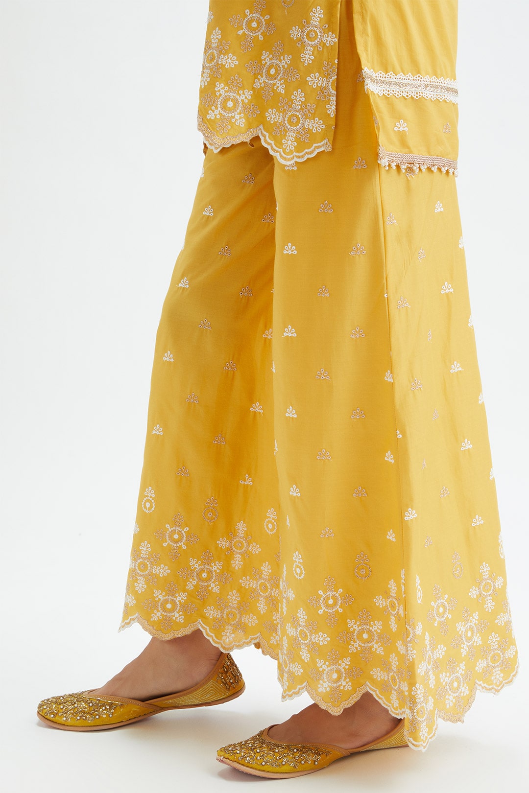 Dove Supima Cotton Yellow Sharara Set