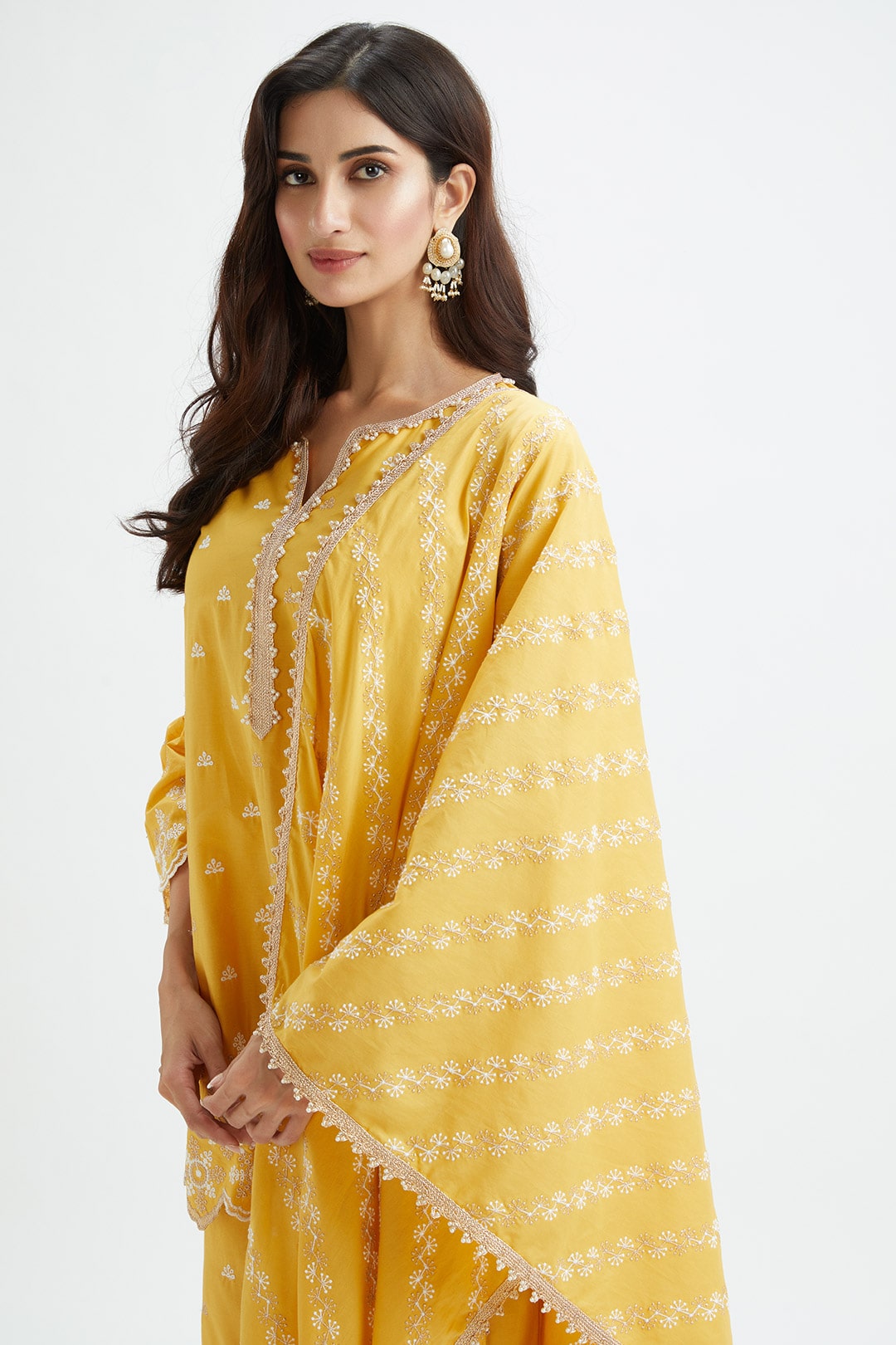Dove Supima Cotton Yellow Sharara Set