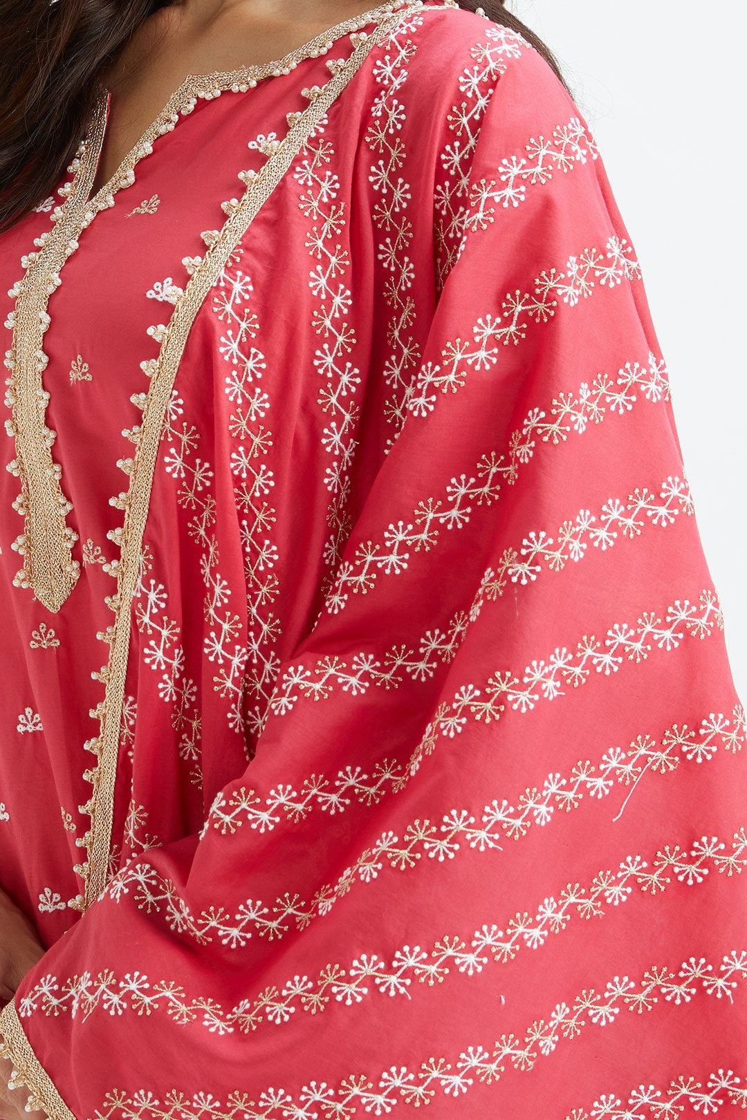 Dove Supima Cotton Red Sharara Set