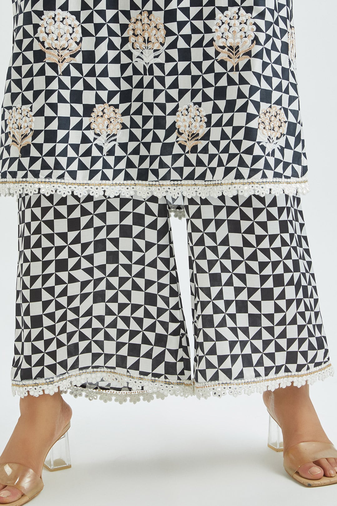 Dover Cupro Silk Black Kurta Set