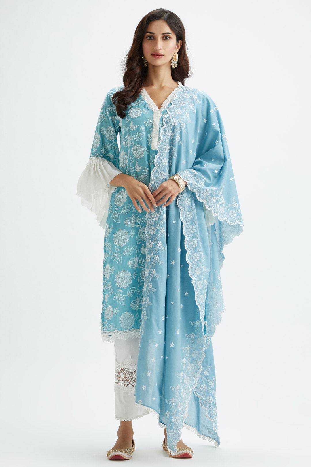 Dunlin Supima Cotton Blue Pyjama Set