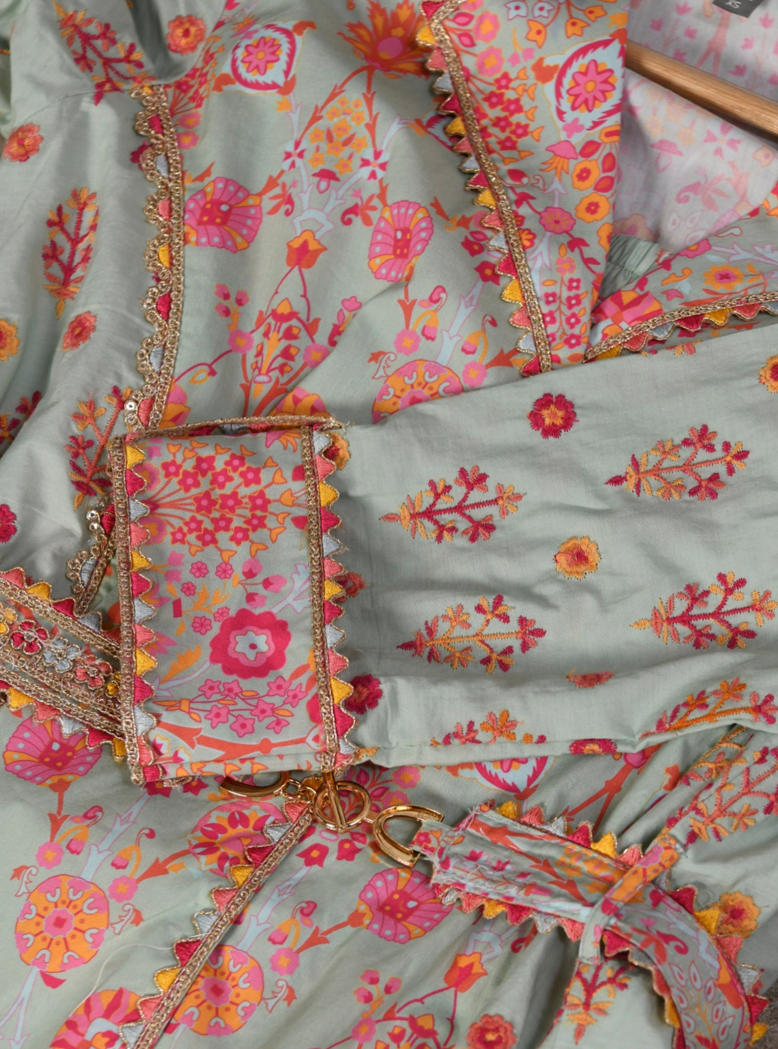 Erin Supima Cotton Green Co-ord Set