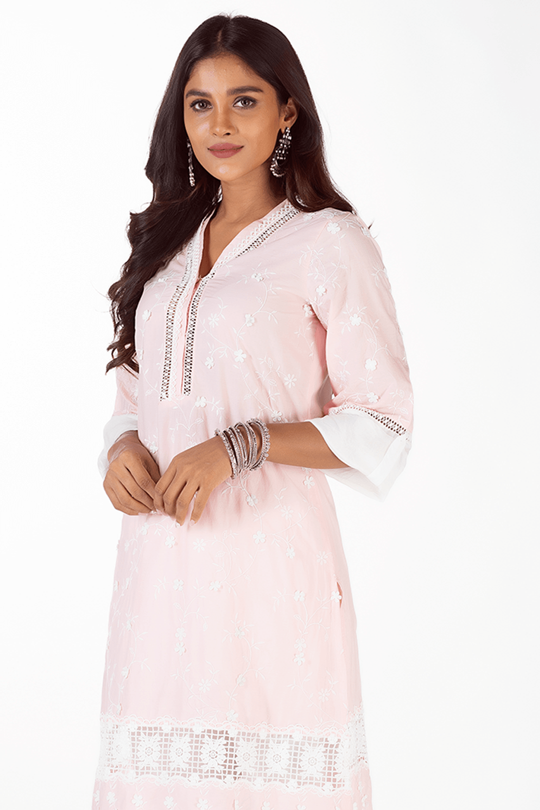 Echo Supima Cotton Pink Kurta Set
