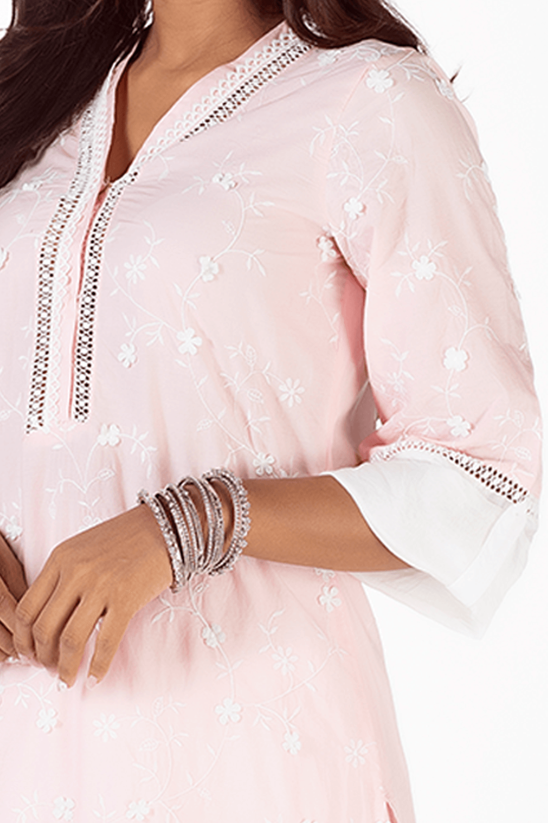 Echo Supima Cotton Pink Kurta Set