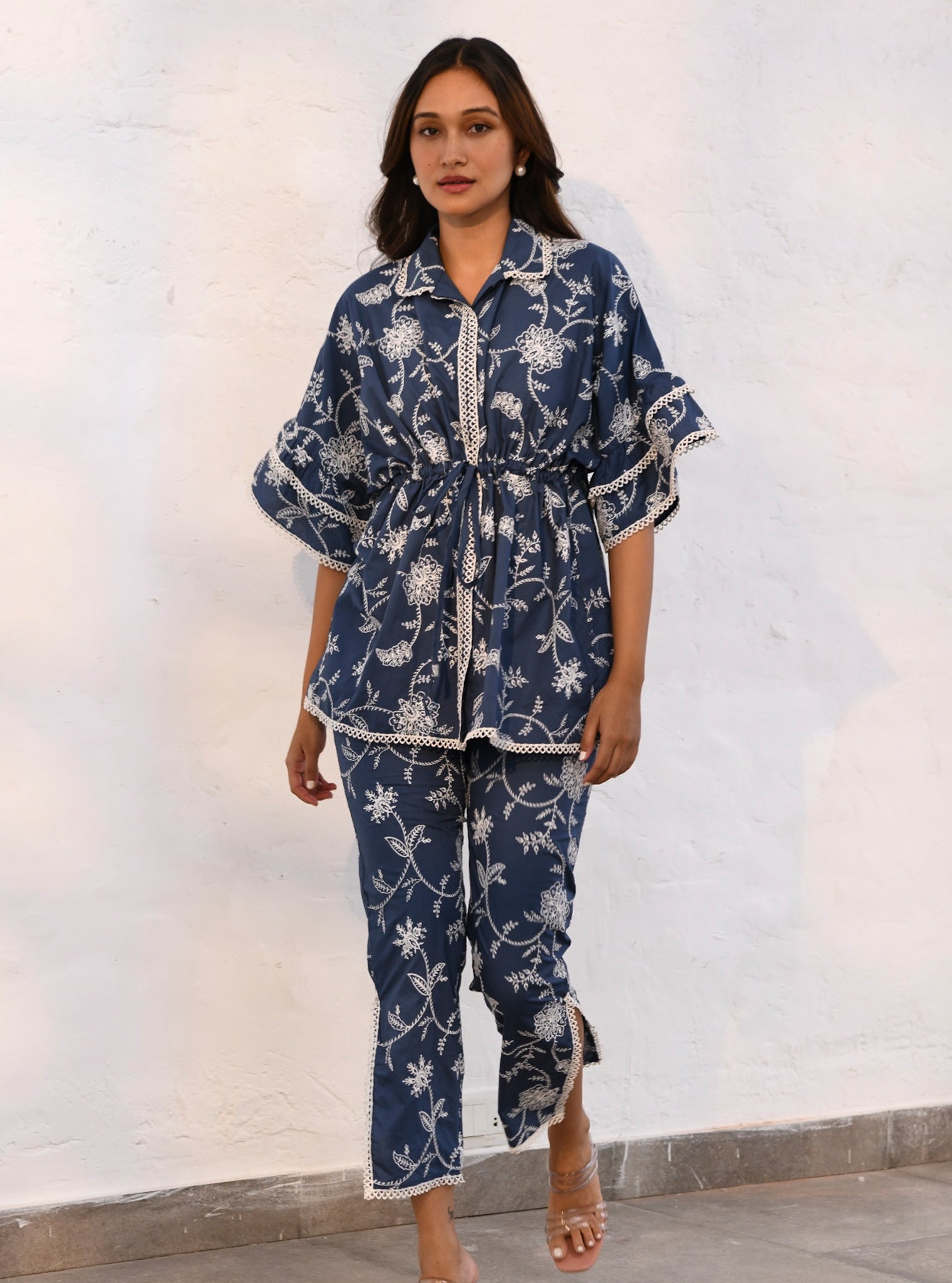 Ely Supima Cotton Navy Co-ord Set