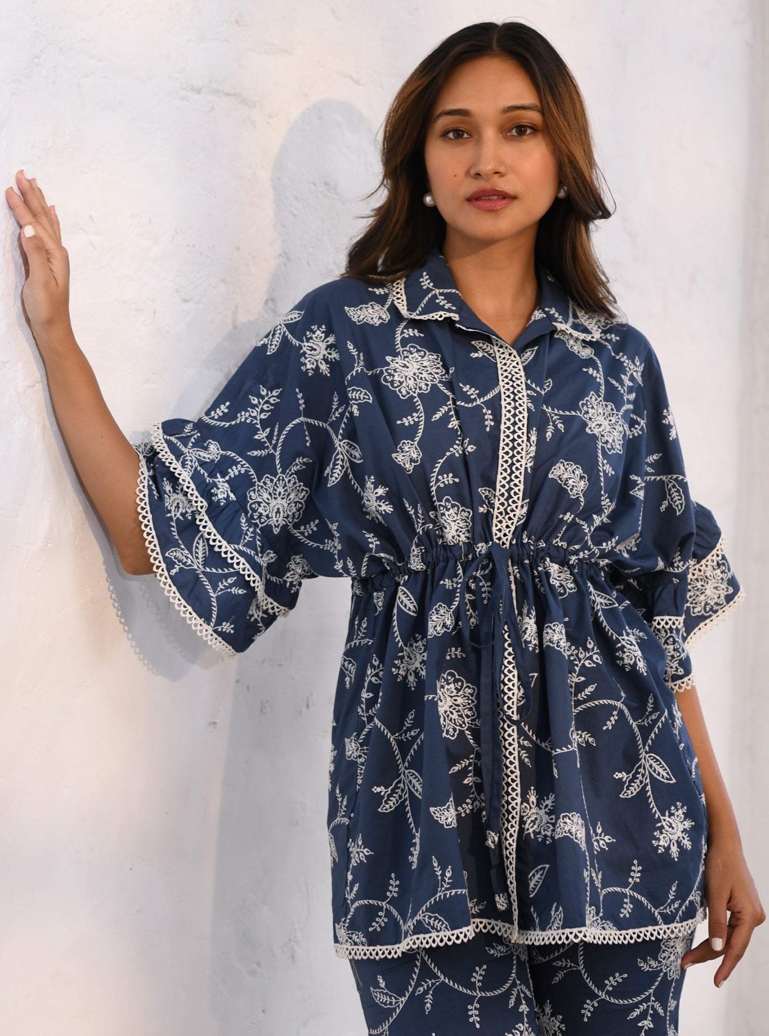 Ely Supima Cotton Navy Co-ord Set