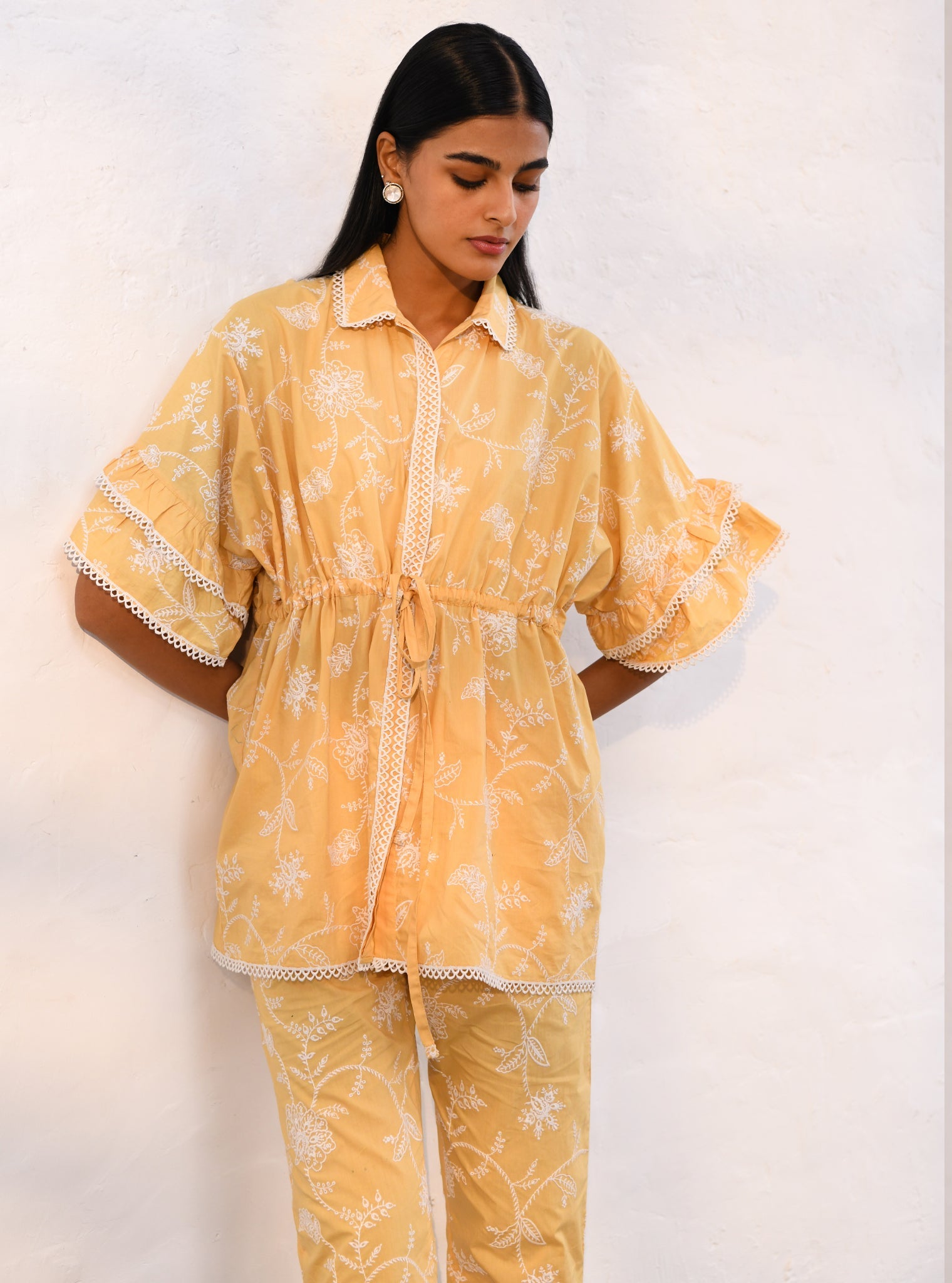 Ely Supima Cotton Yellow Co-ord Set