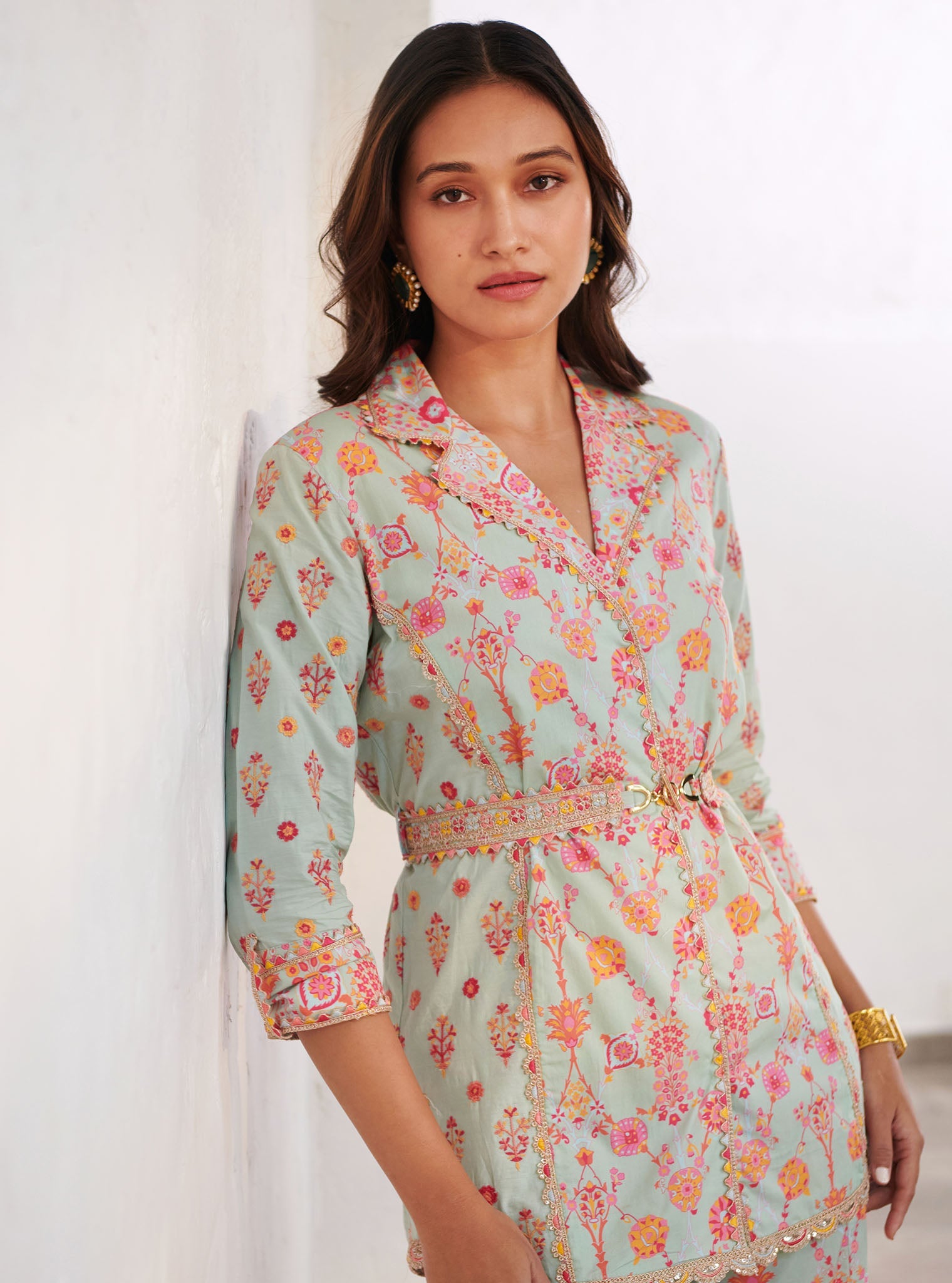 Erin Supima Cotton Green Co-ord Set