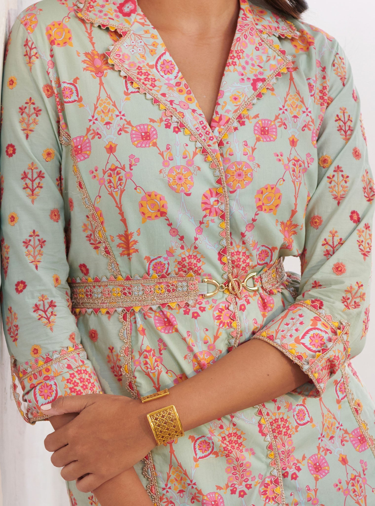 Erin Supima Cotton Green Co-ord Set