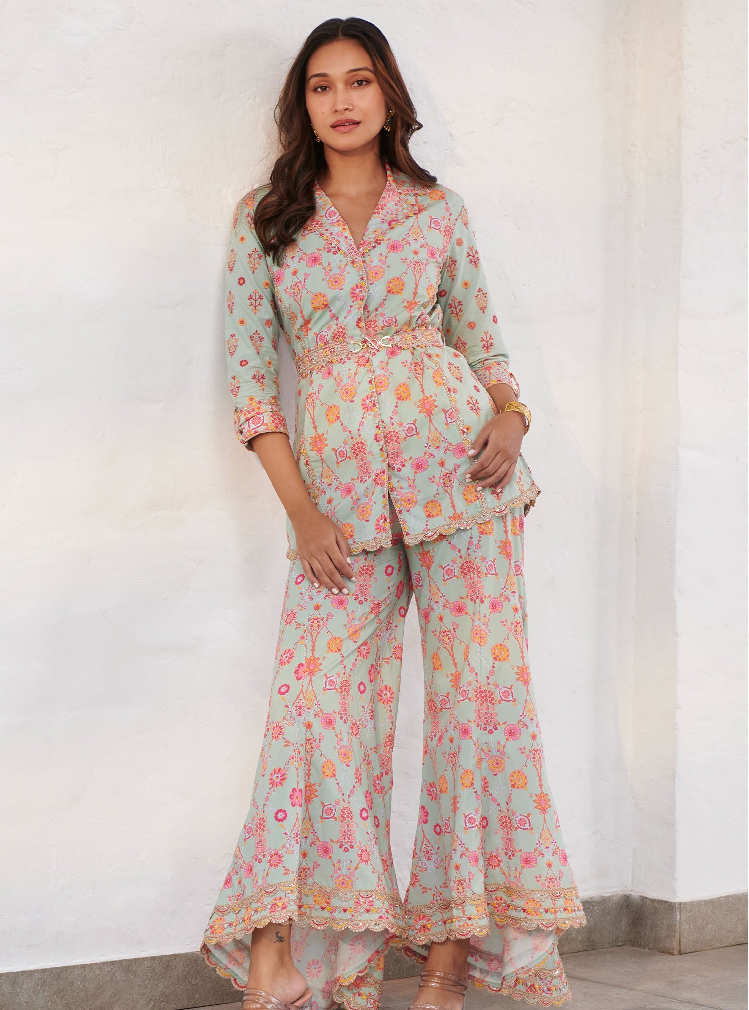 Erin Supima Cotton Green Co-ord Set