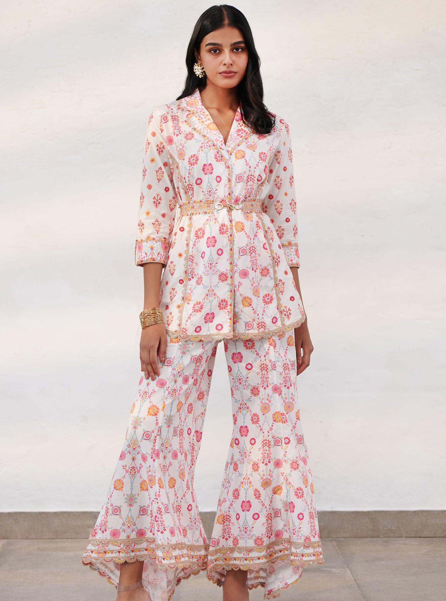 Erin Supima Cotton White Co-ord Set