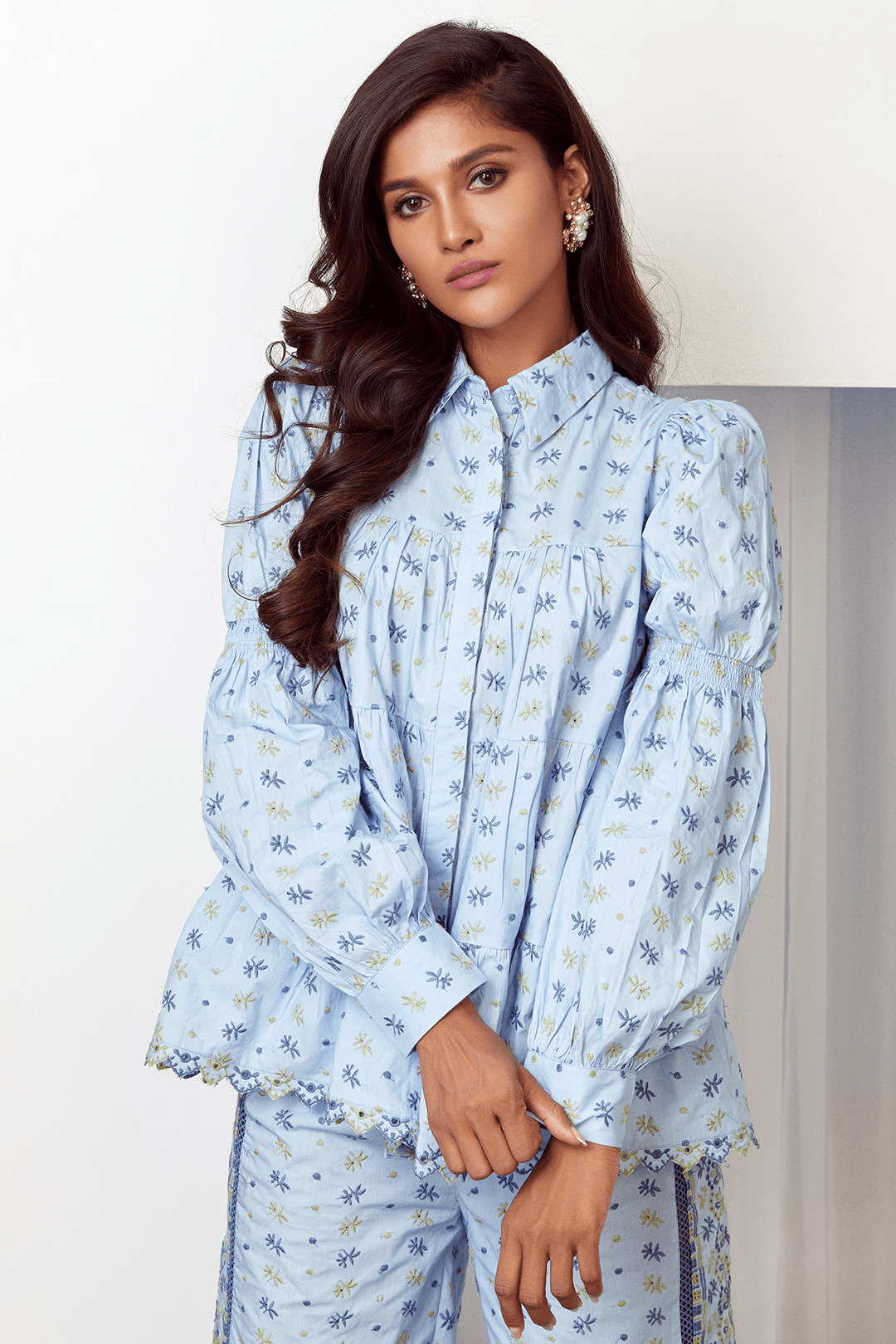 Esmee Supima Cotton Light Blue Co-ord Set