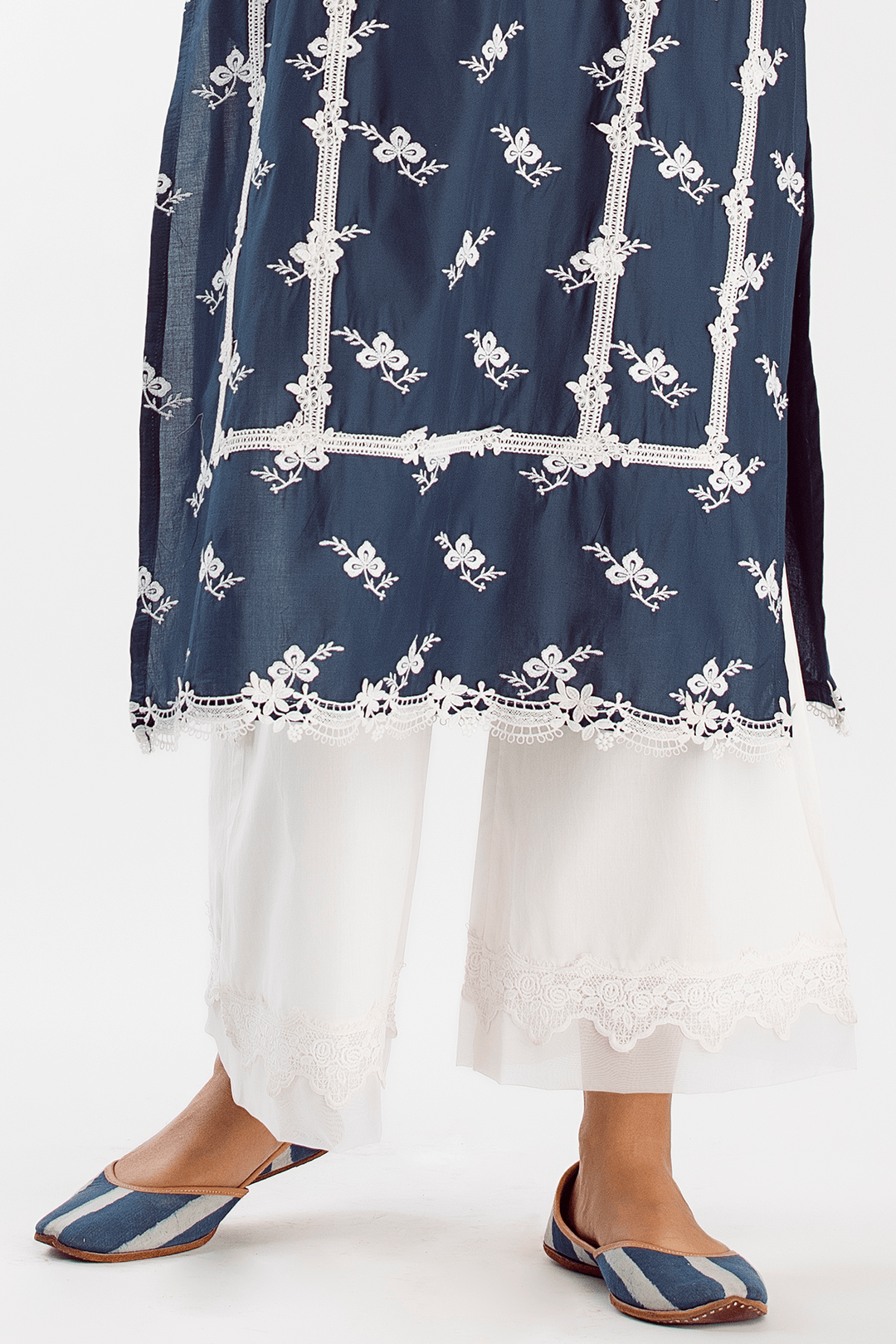 Eternity Supima Cotton Navy Kurta Set