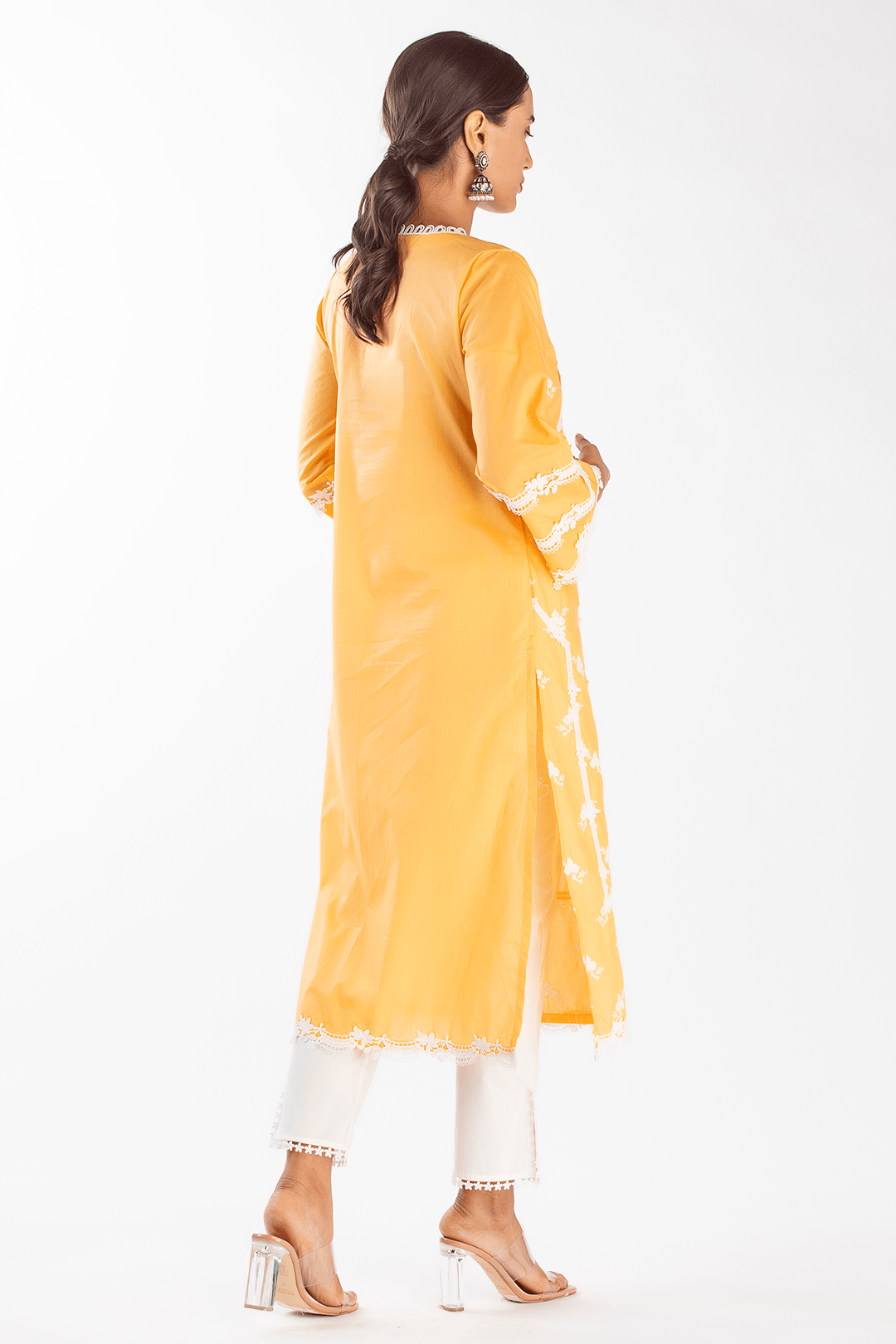 Eternity Supima Cotton Orange Kurta Set