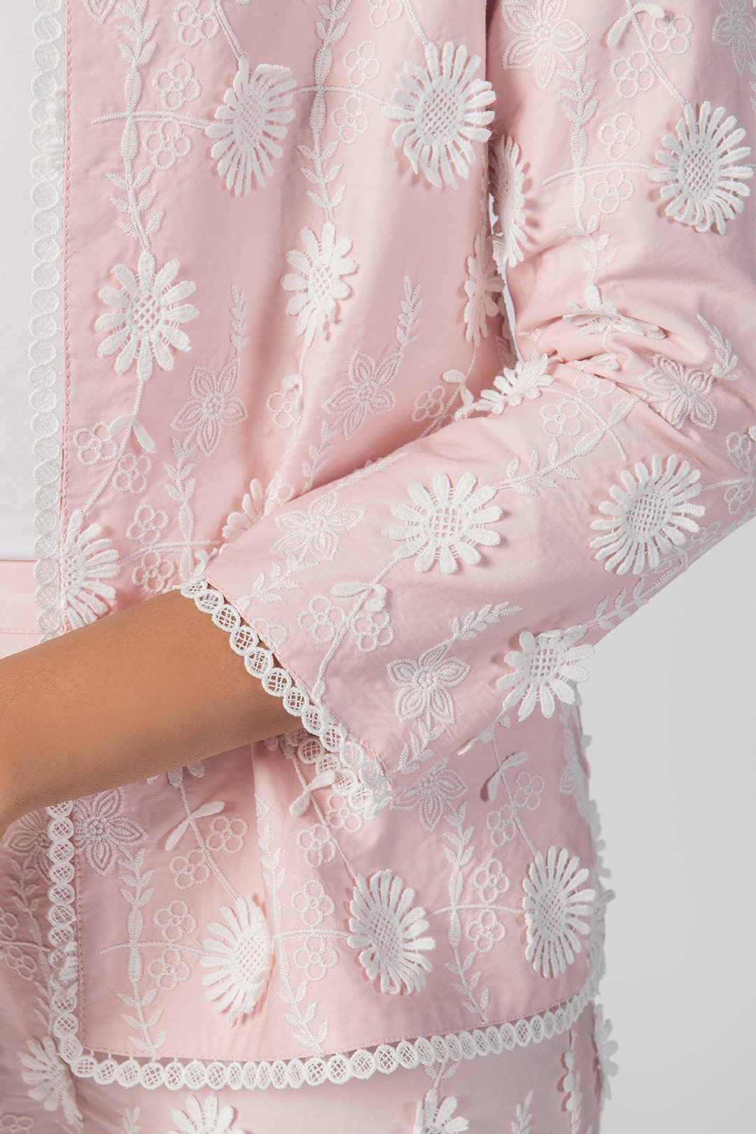 Ettie Supima Cotton Pink Jacket With Ettie Pant