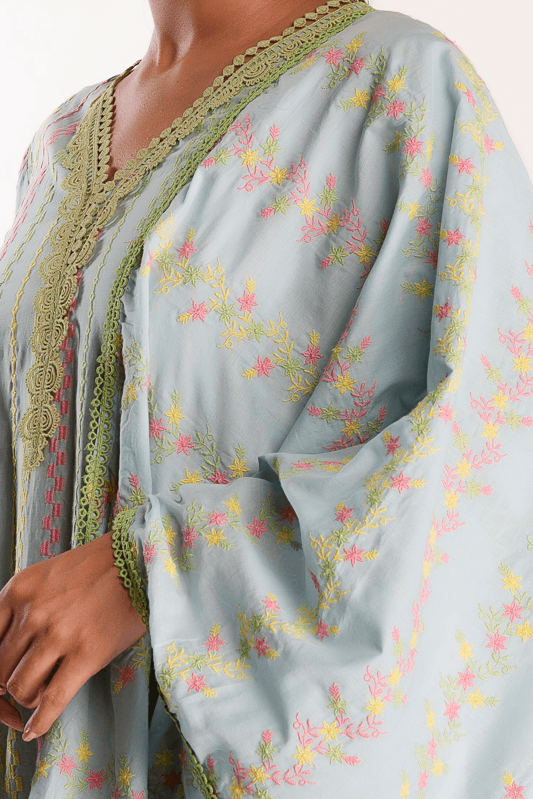 Eva Supima Cotton Blue Kurta Set