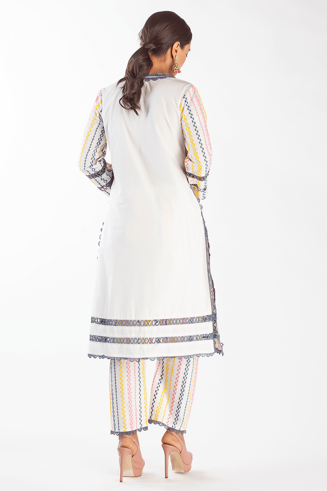 Eva Supima Cotton White Kurta Set