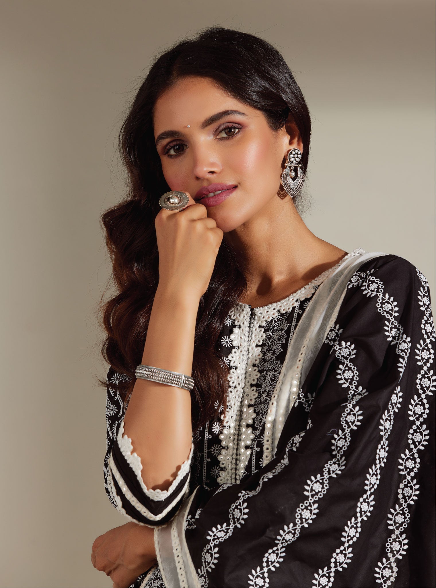 Ezra Supima Cotton Black Kurta Set