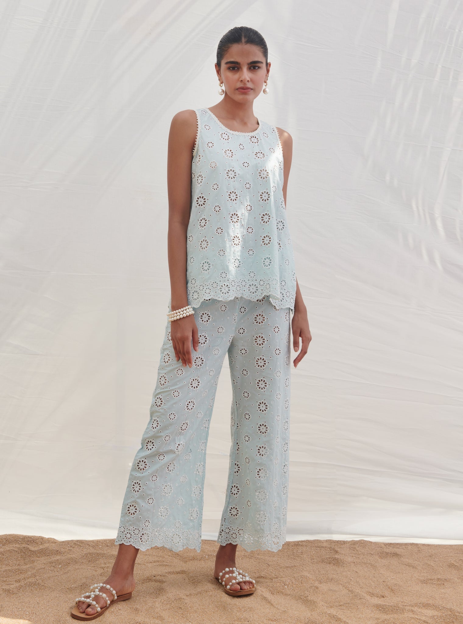 Freesia Supima Cotton Blue Co-ord Set