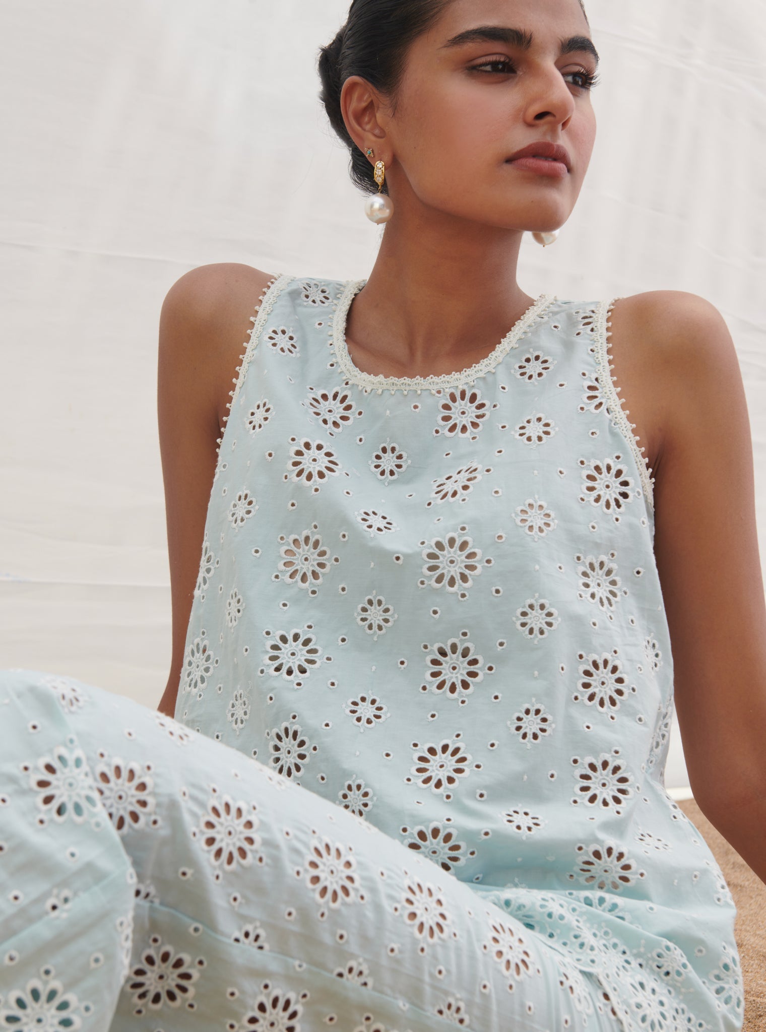 Freesia Supima Cotton Blue Co-ord Set