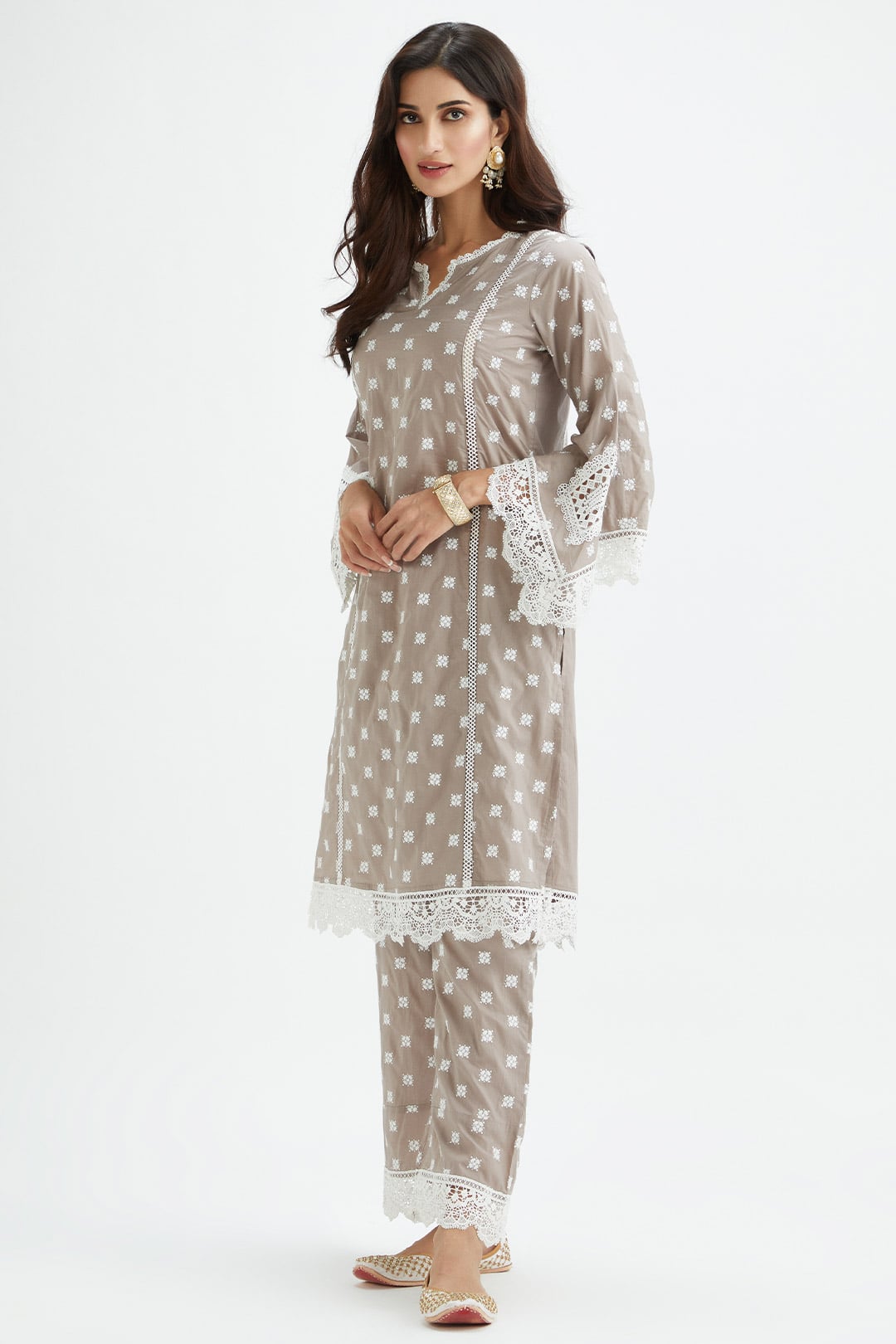 Finch Supima Cotton Grey Kurta Set