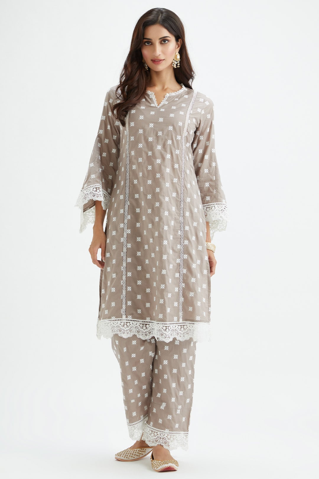 Finch Supima Cotton Grey Kurta Set