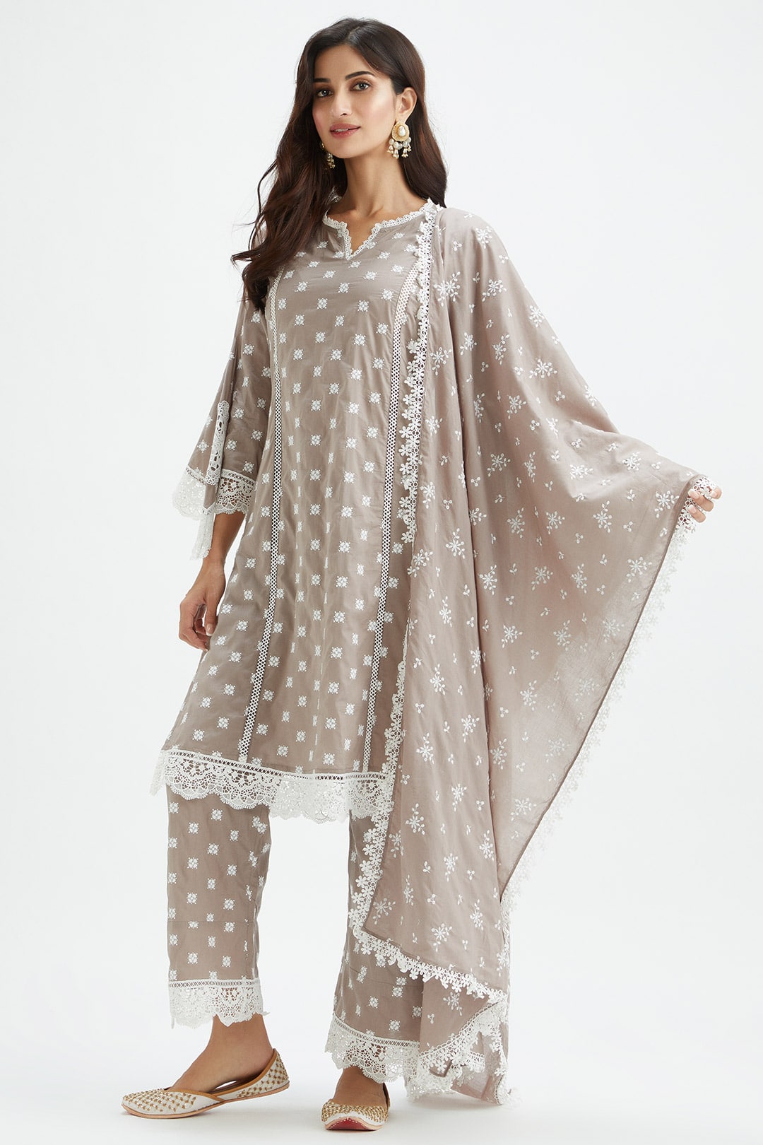 Finch Supima Cotton Grey Kurta Set
