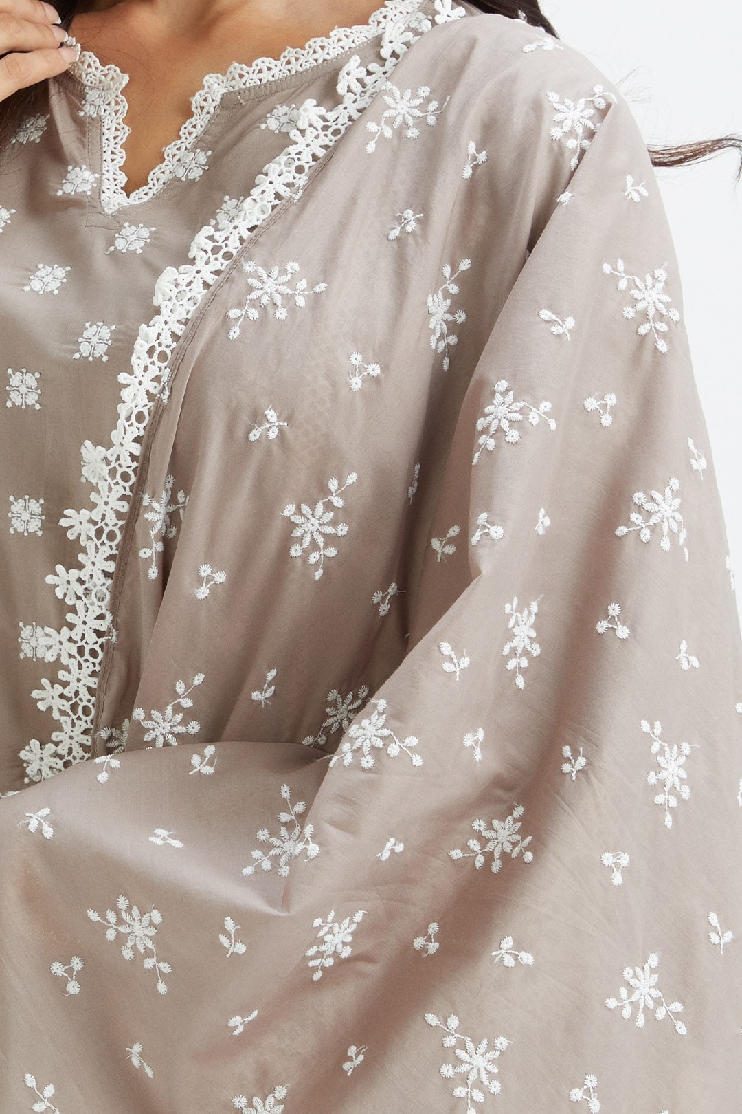 Finch Supima Cotton Grey Kurta Set