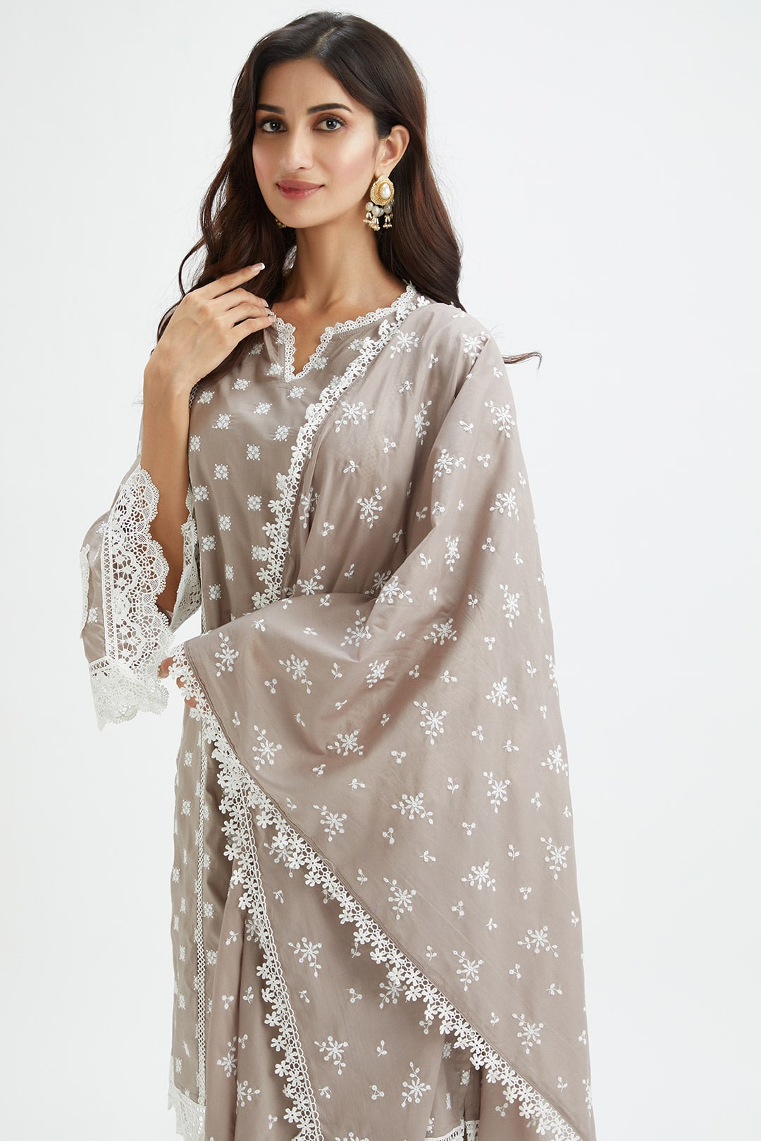 Finch Supima Cotton Grey Kurta Set