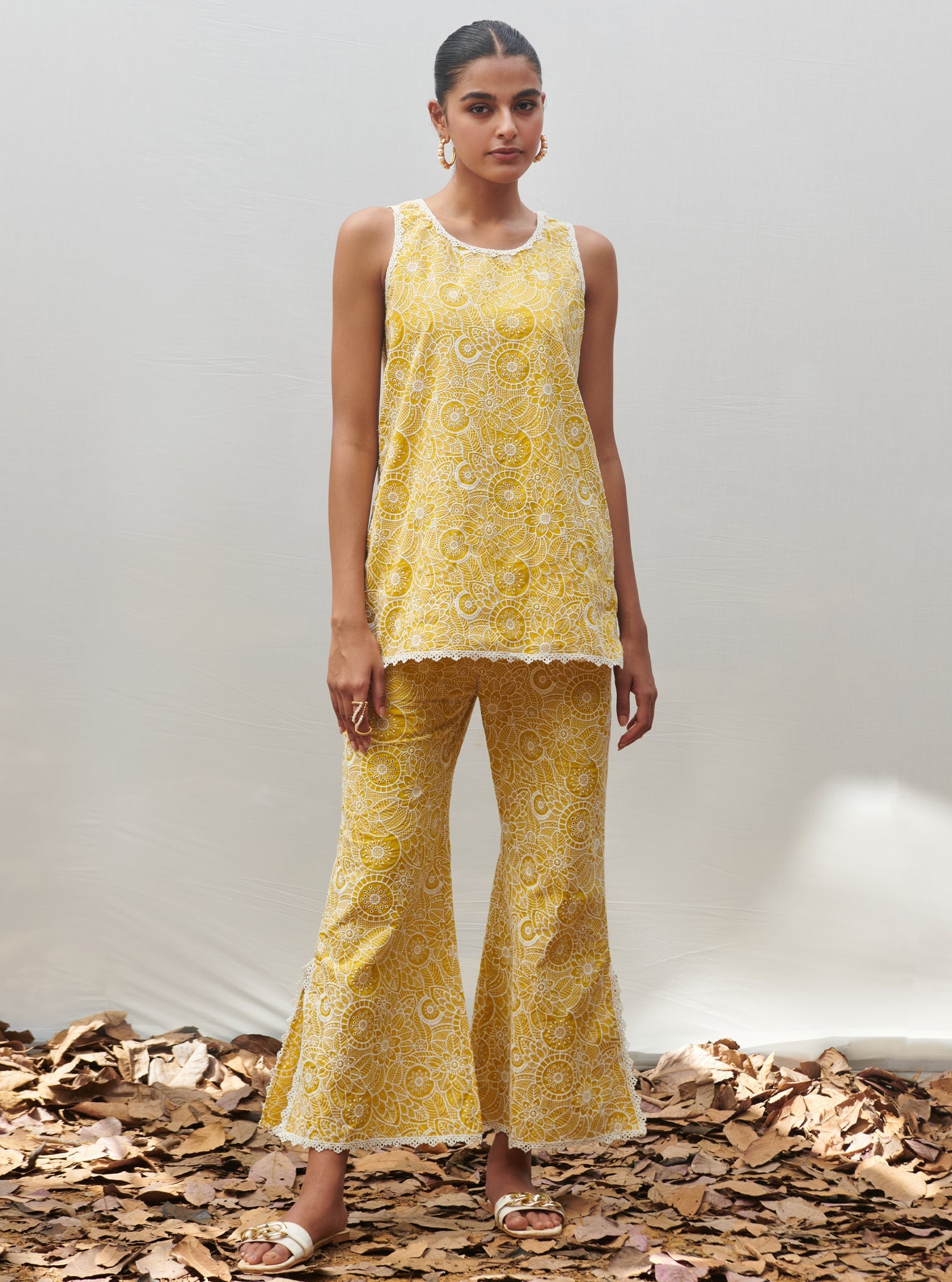 Gardenia Supima Cotton Yellow Co-ord Set