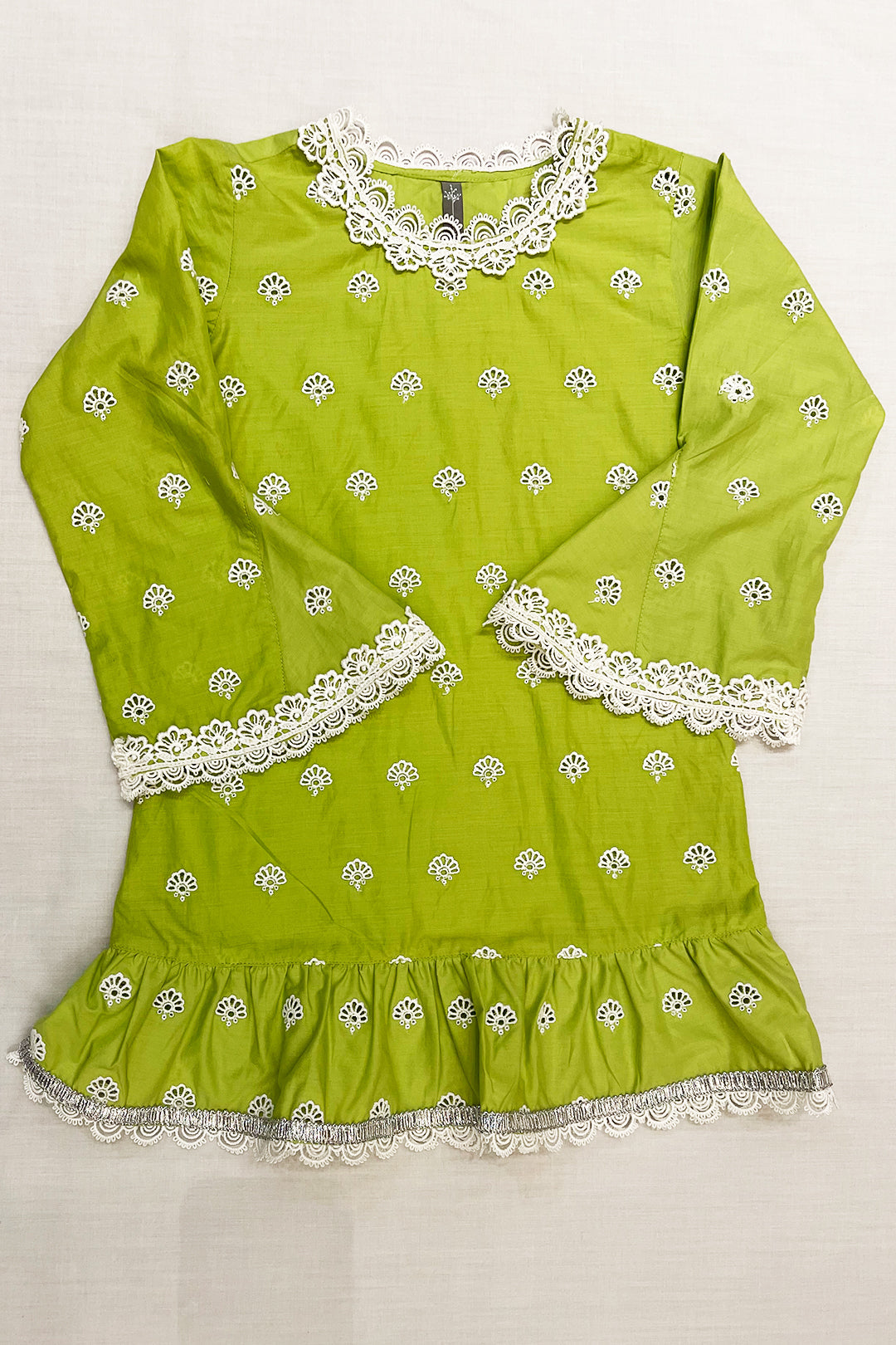 Dione Supima Cotton Light Green Garara Set