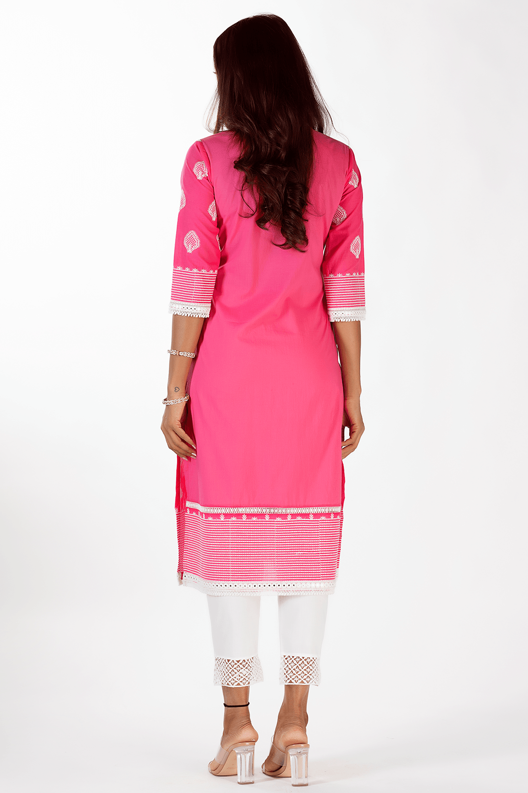 Gene Supima Cotton Fuchsia Kurta Set