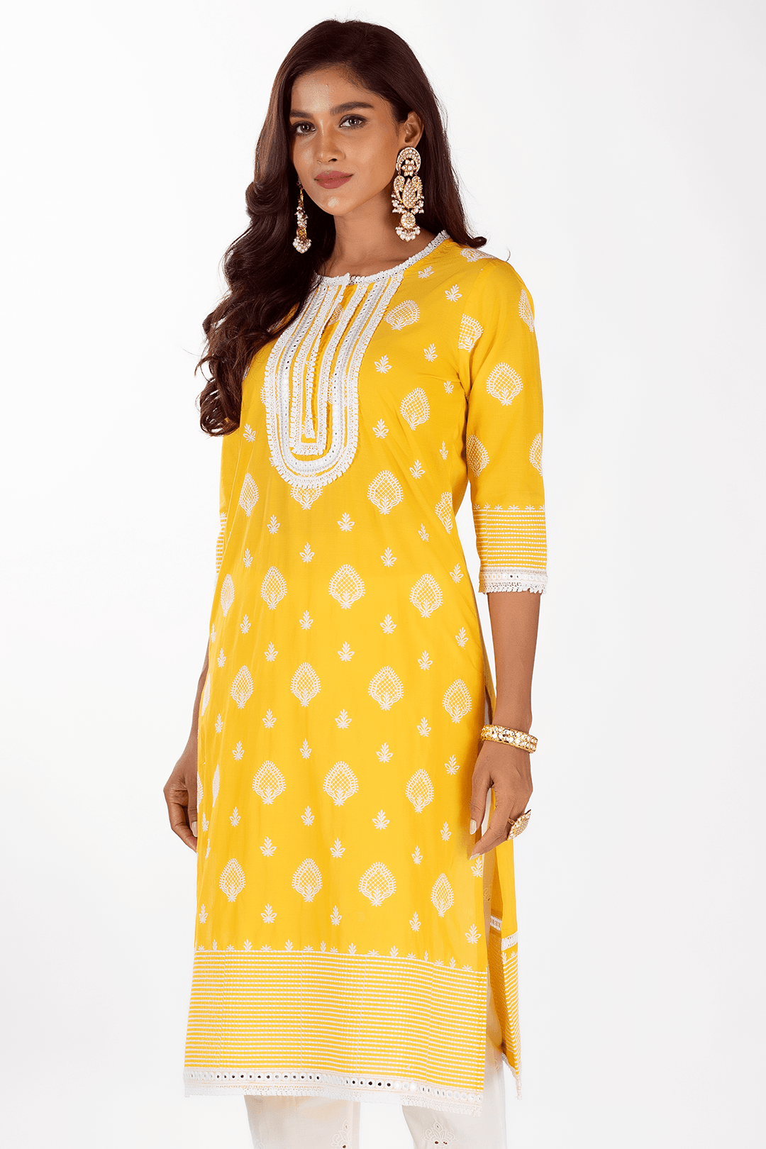 Mulmul Supima Cotton Gene Mango Kurta