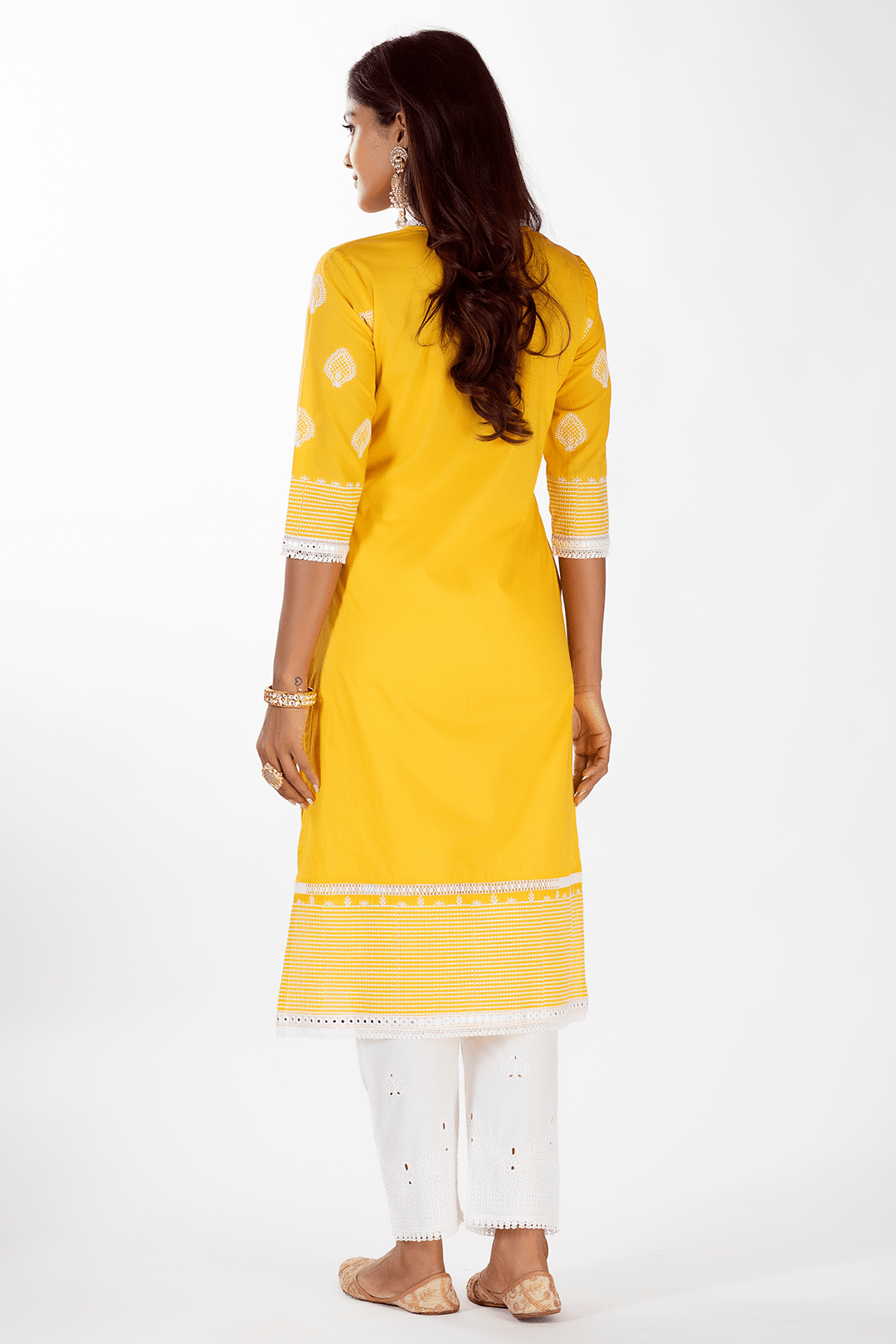 Gene Supima Cotton Mango Kurta Set