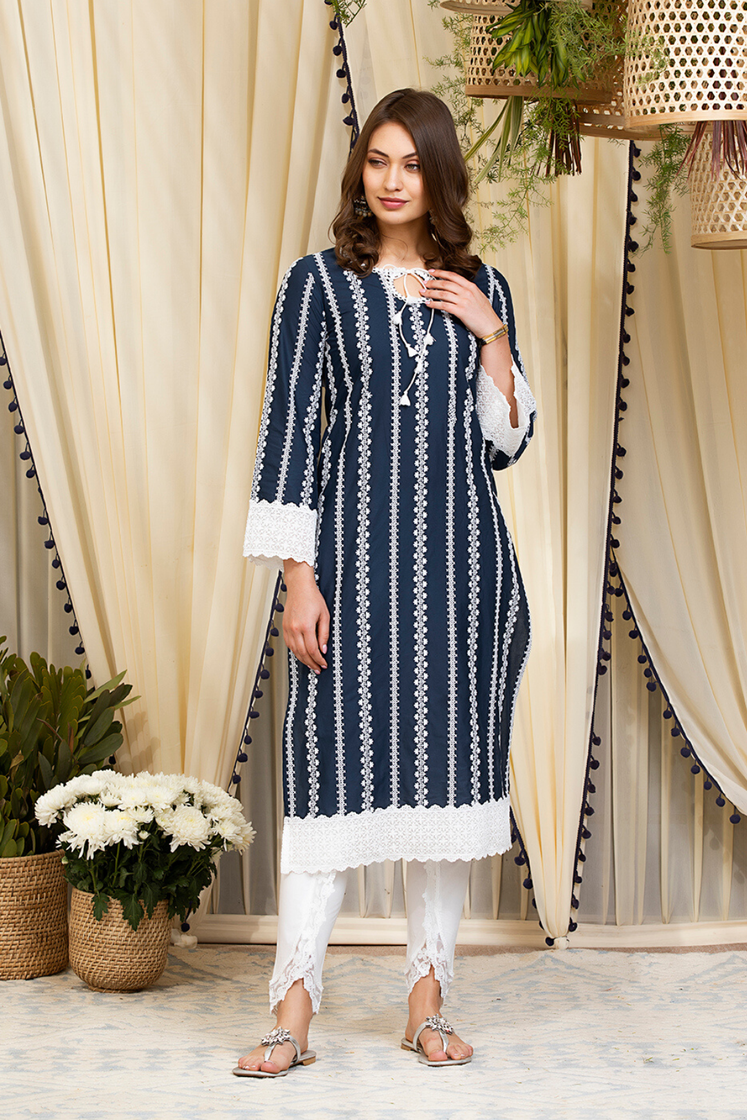 Mulmul Supima Cotton Gianna Kurta