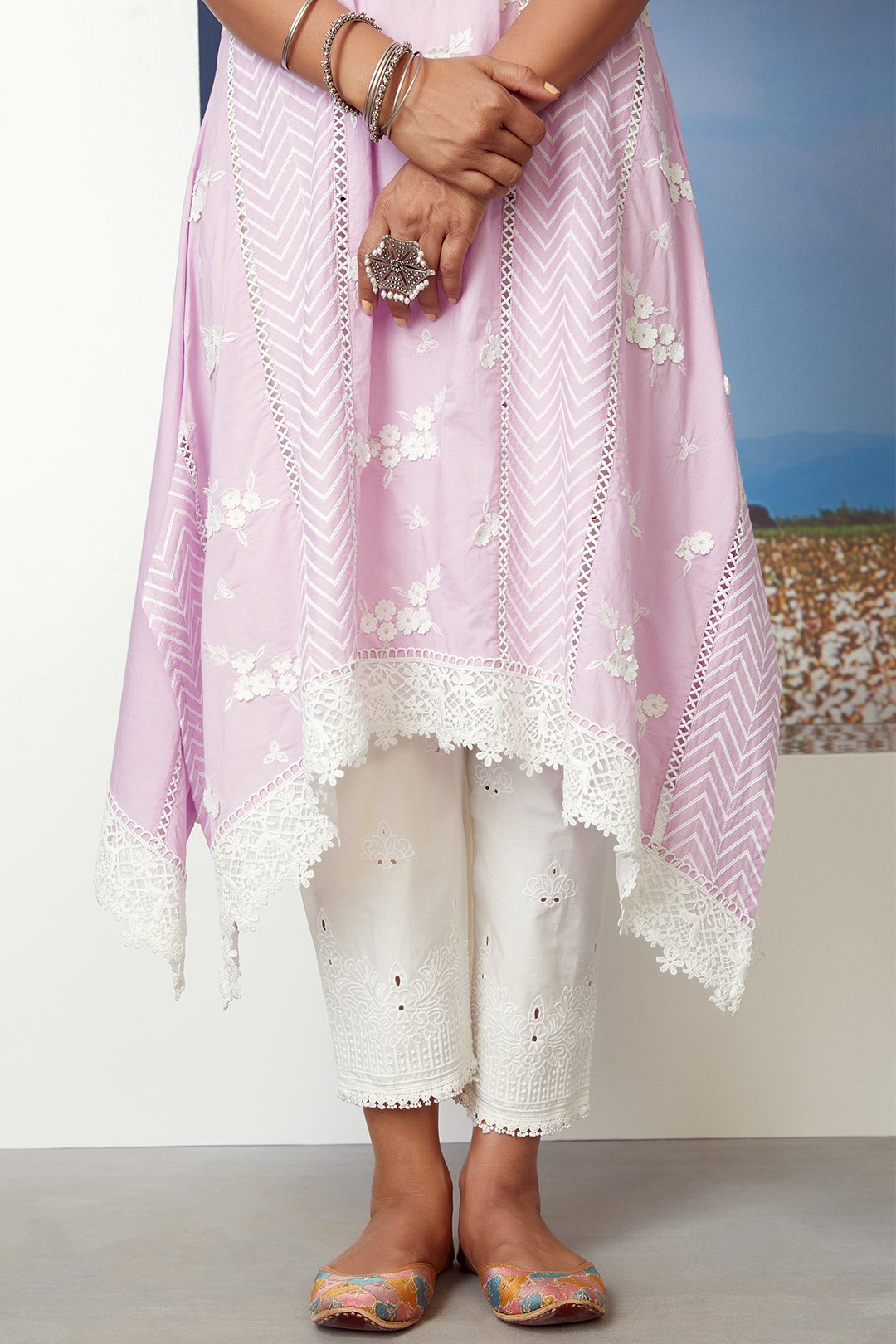 Glory Supima Cotton Lilac Kurta Set