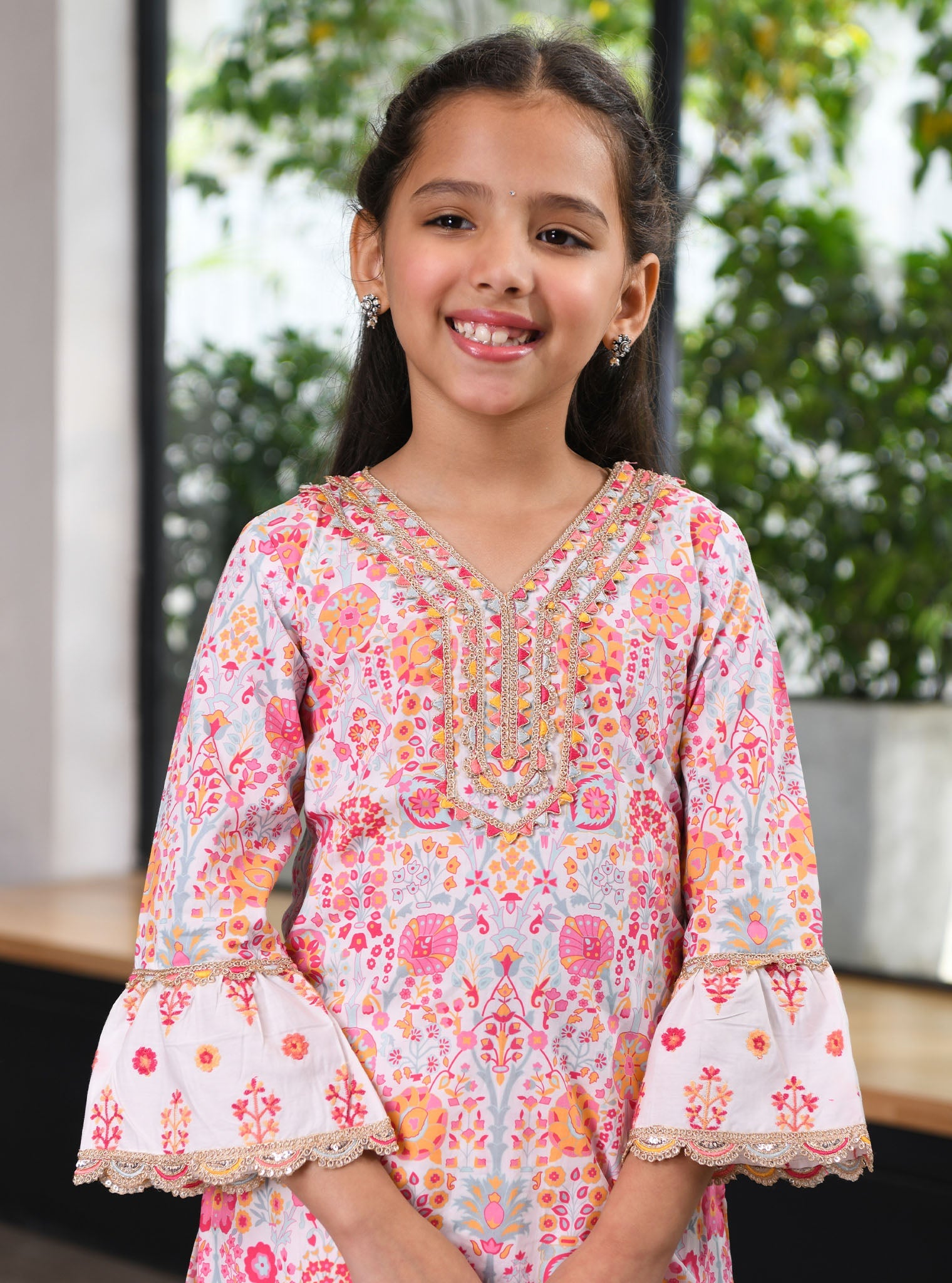 Grace Supima Cotton White Kurta with Garara Set