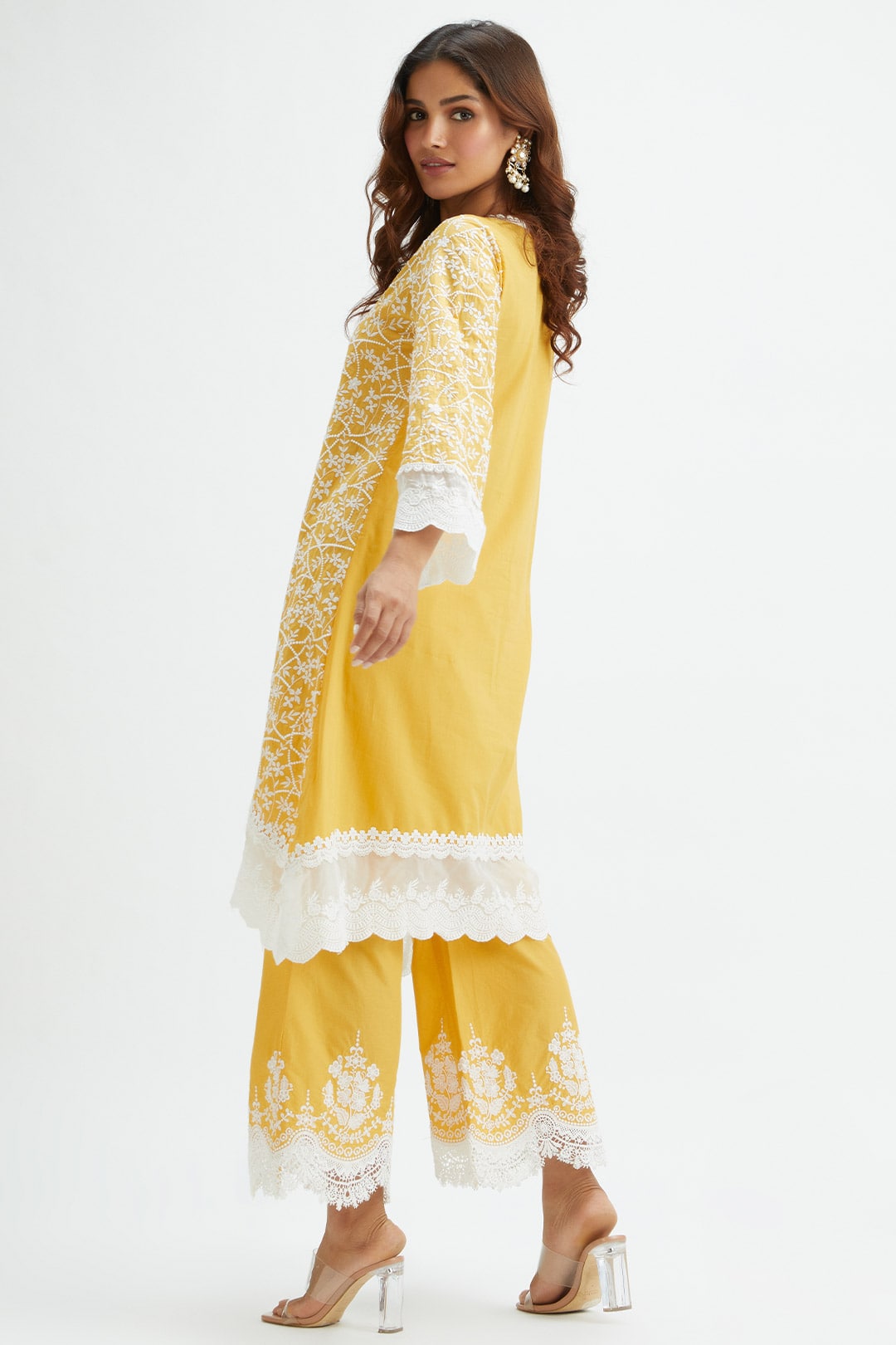 Hummingbird Supima Cotton Yellow Kurta Set