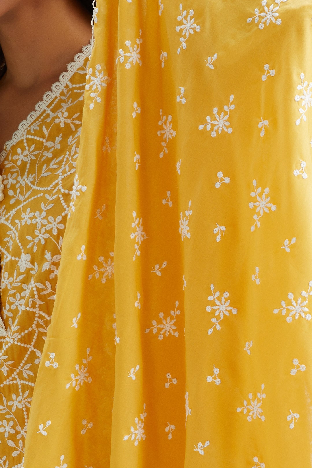 Hummingbird Supima Cotton Yellow Kurta Set