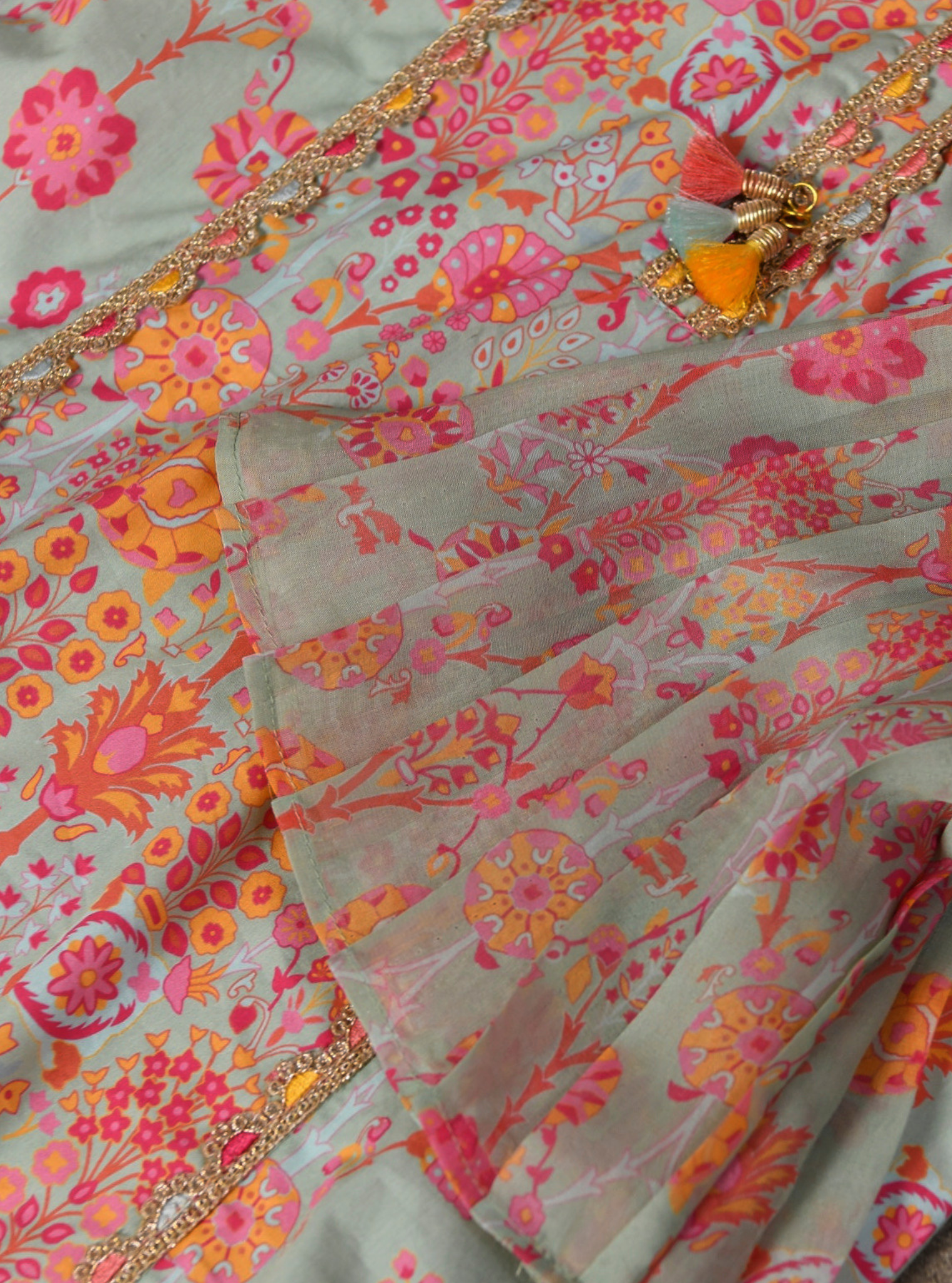 Isla Supima Cotton Green Kurta Set