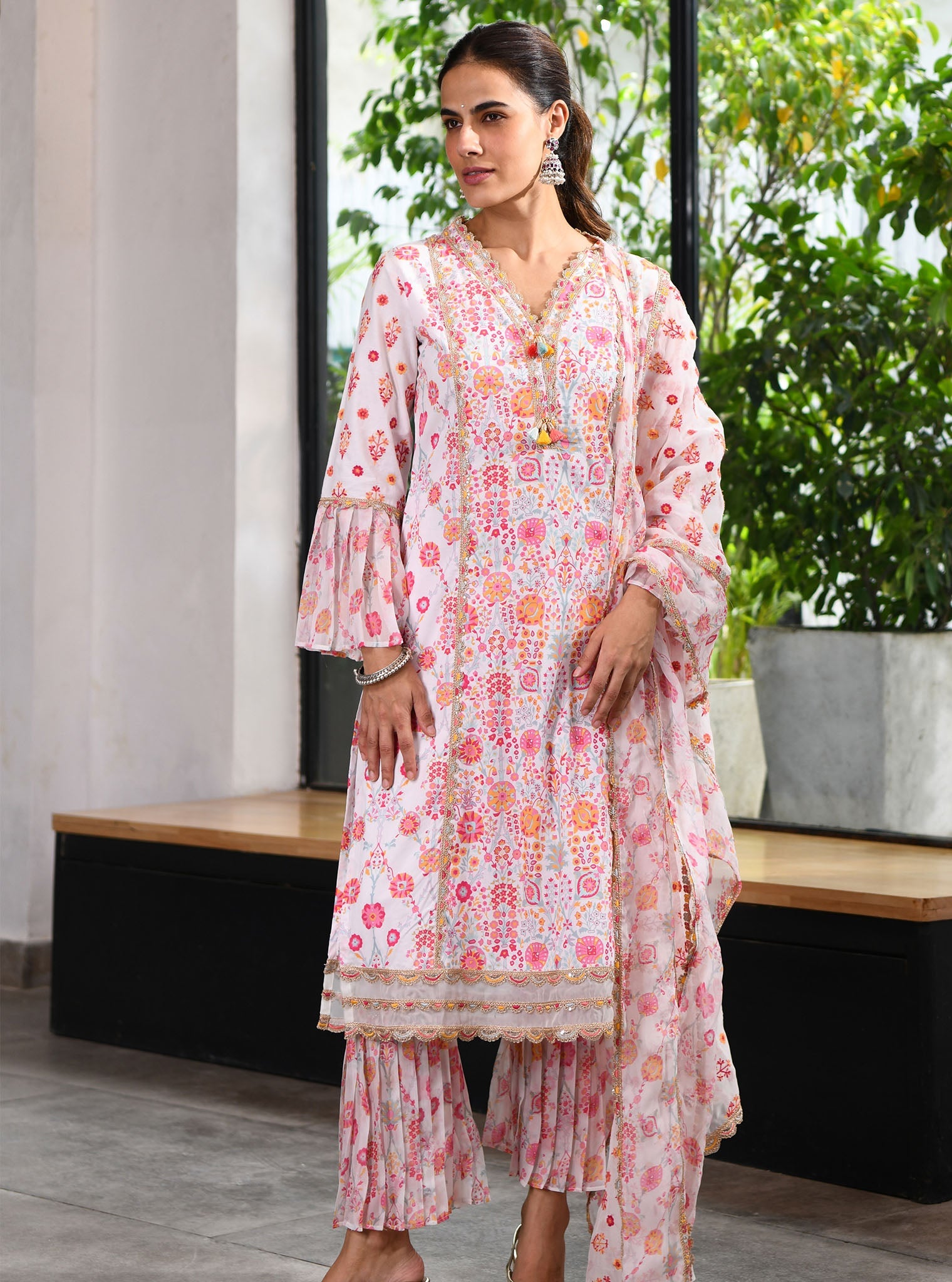 Isla Supima Cotton White Kurta Set