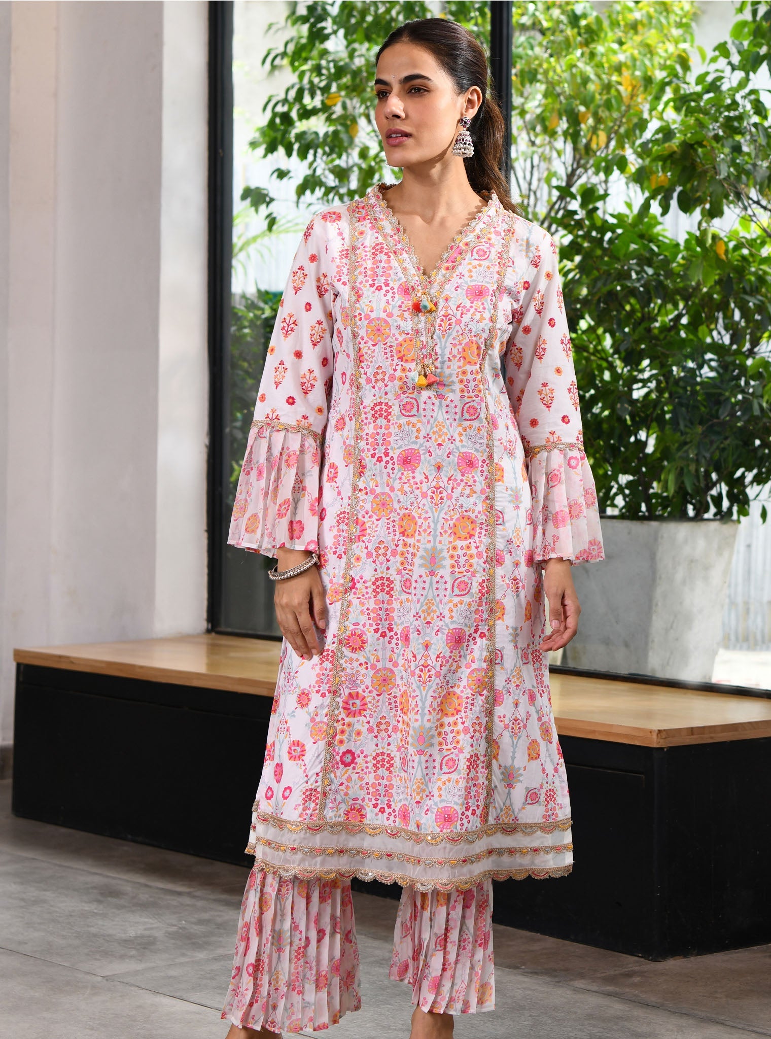 Isla Supima Cotton White Kurta Set