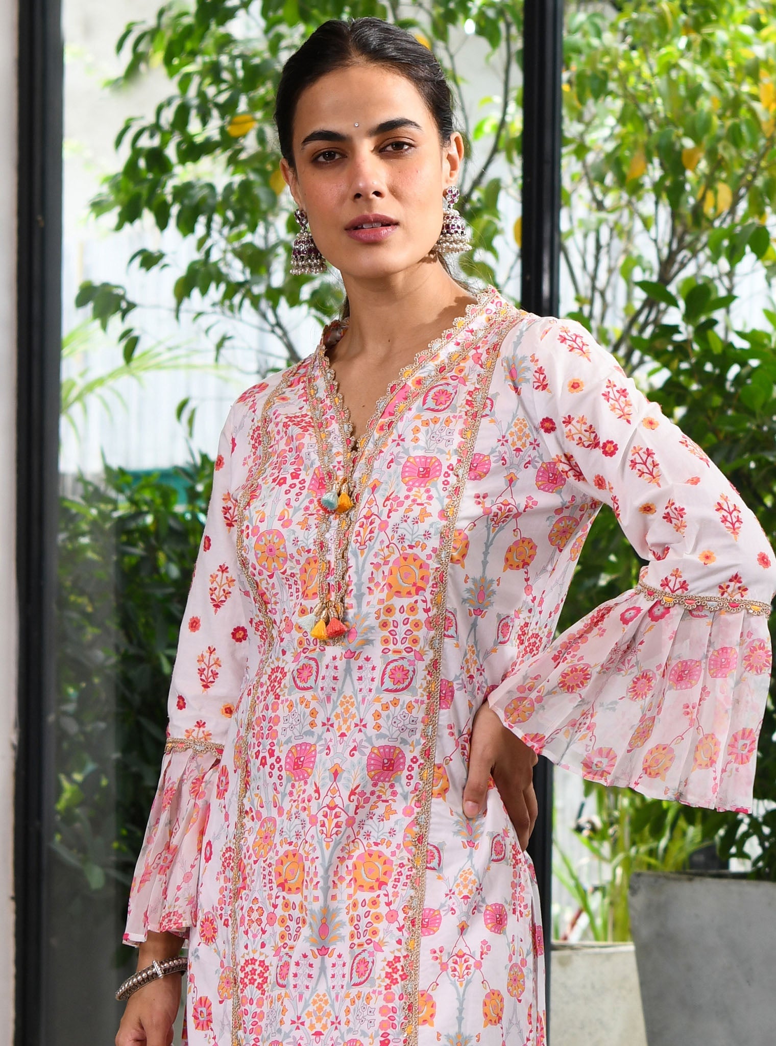 Isla Supima Cotton White Kurta Set